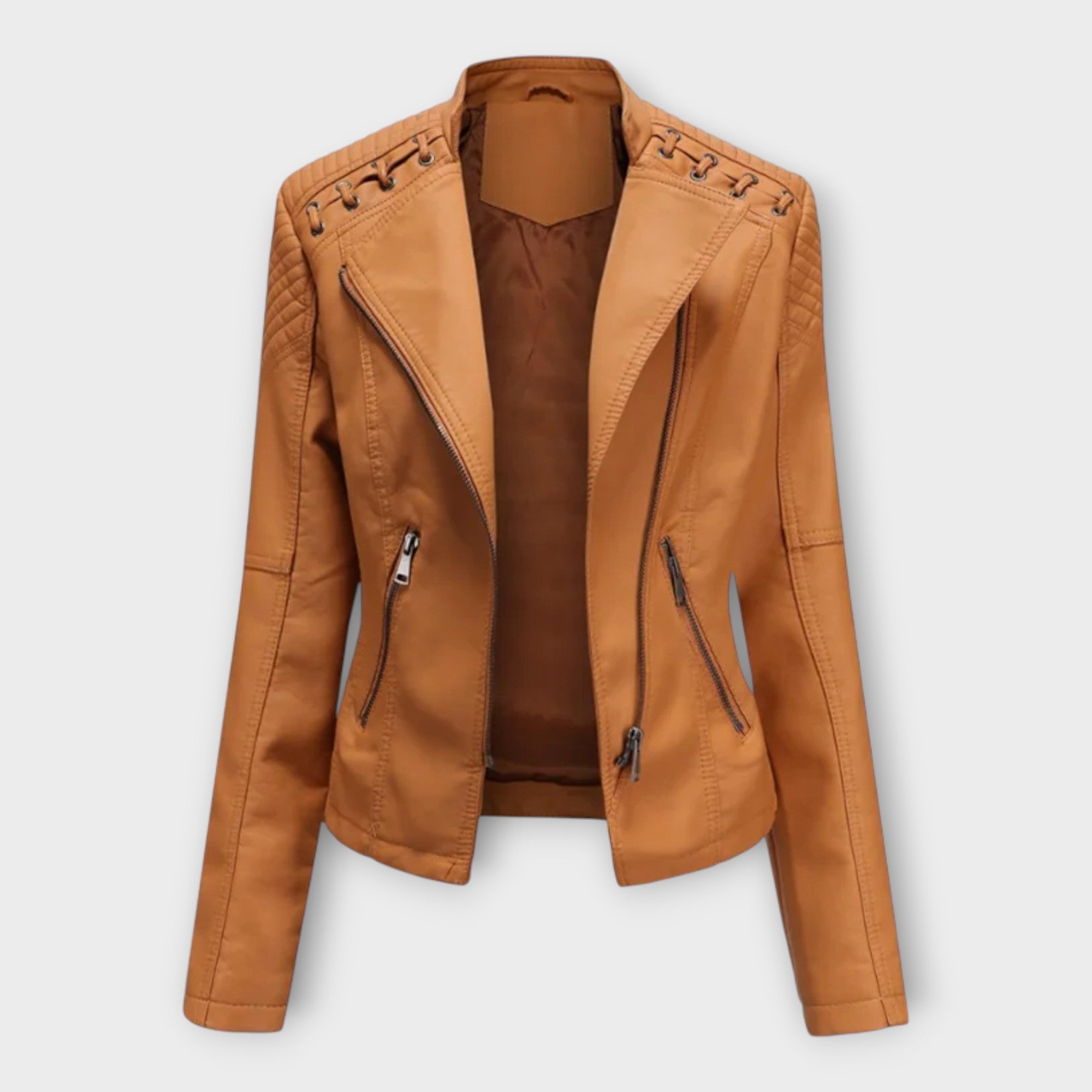 Modern Leather Jacket with Elegant Line and Timeless Sophistication