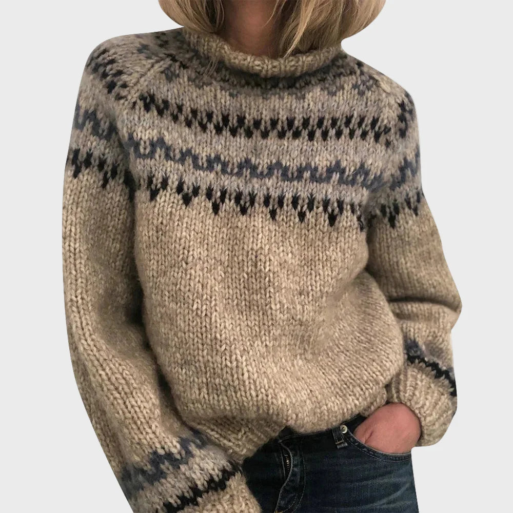 Elegant Knitted Polo Neck