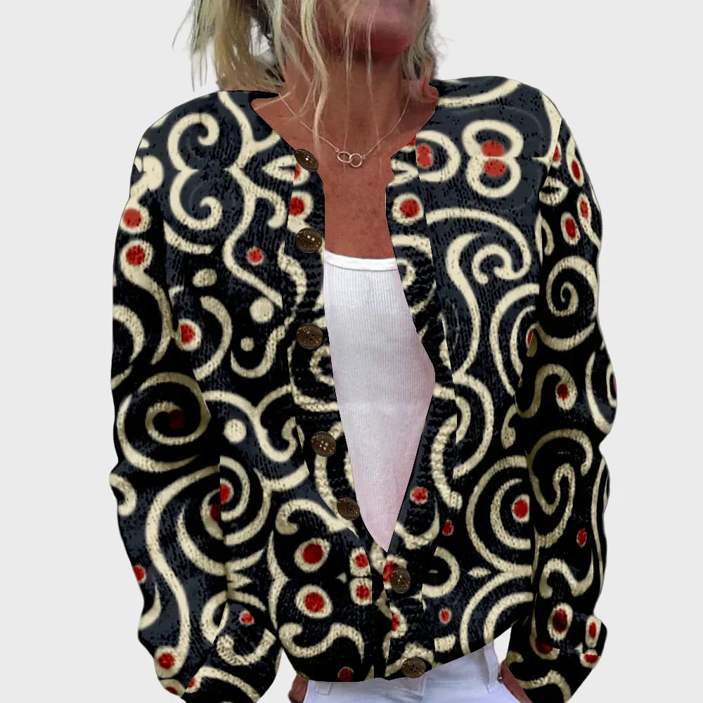 Elegant Knitted Gilet with Pattern