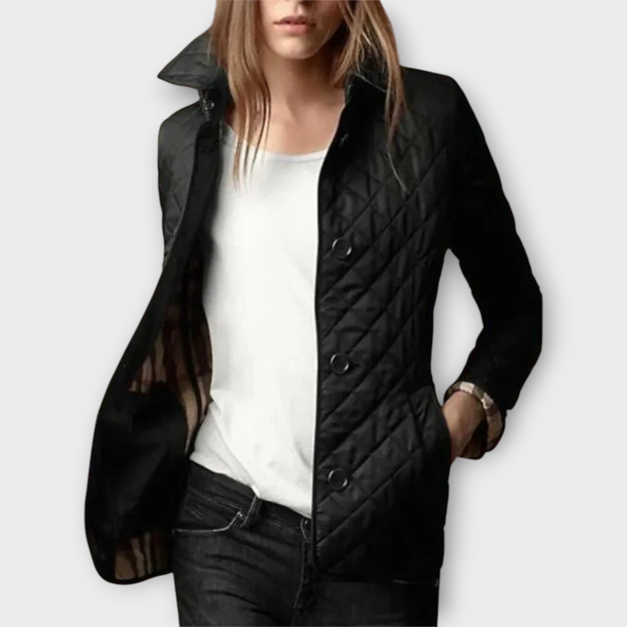 Quilted Jacket with Elegant Line