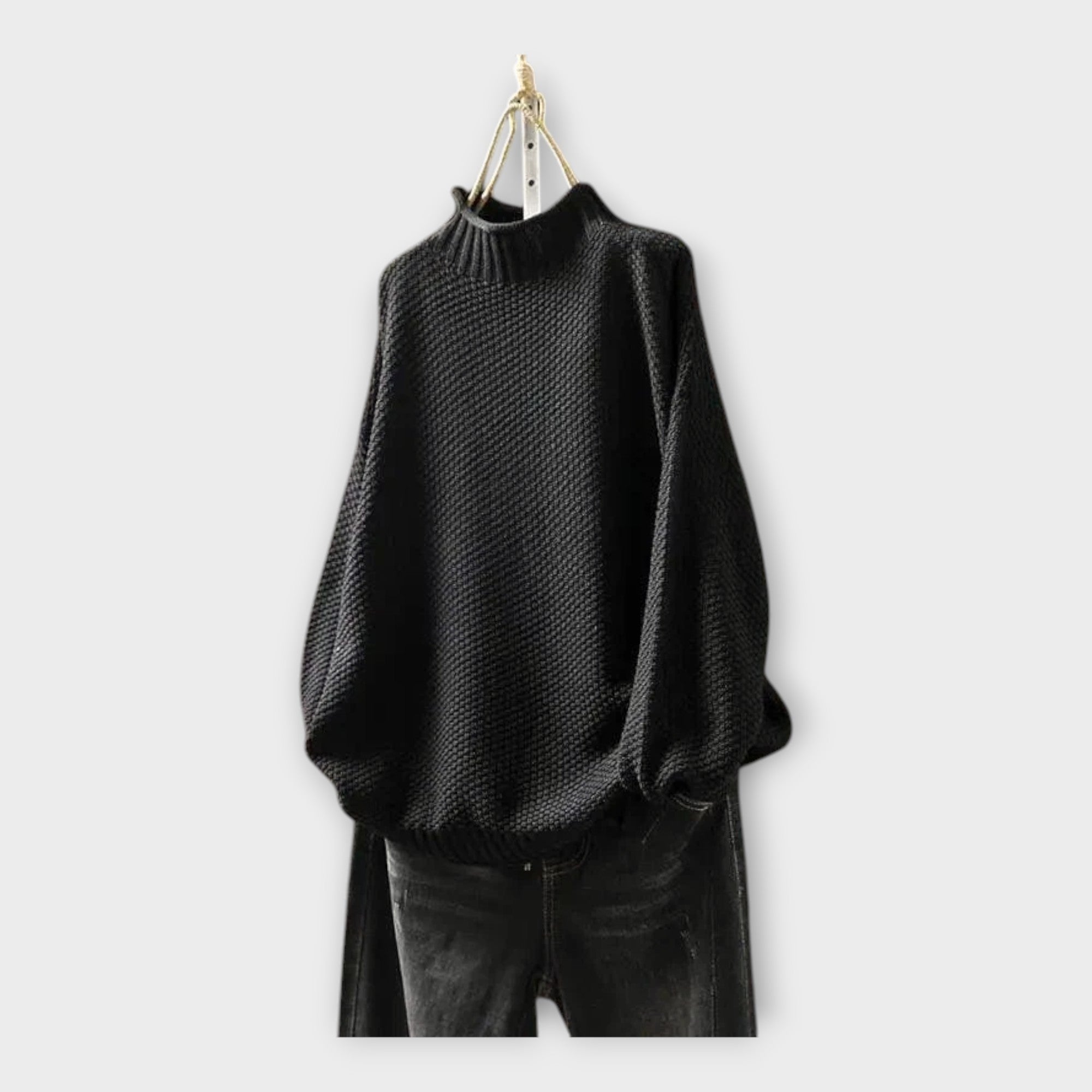 Knit Sweater with High Neck