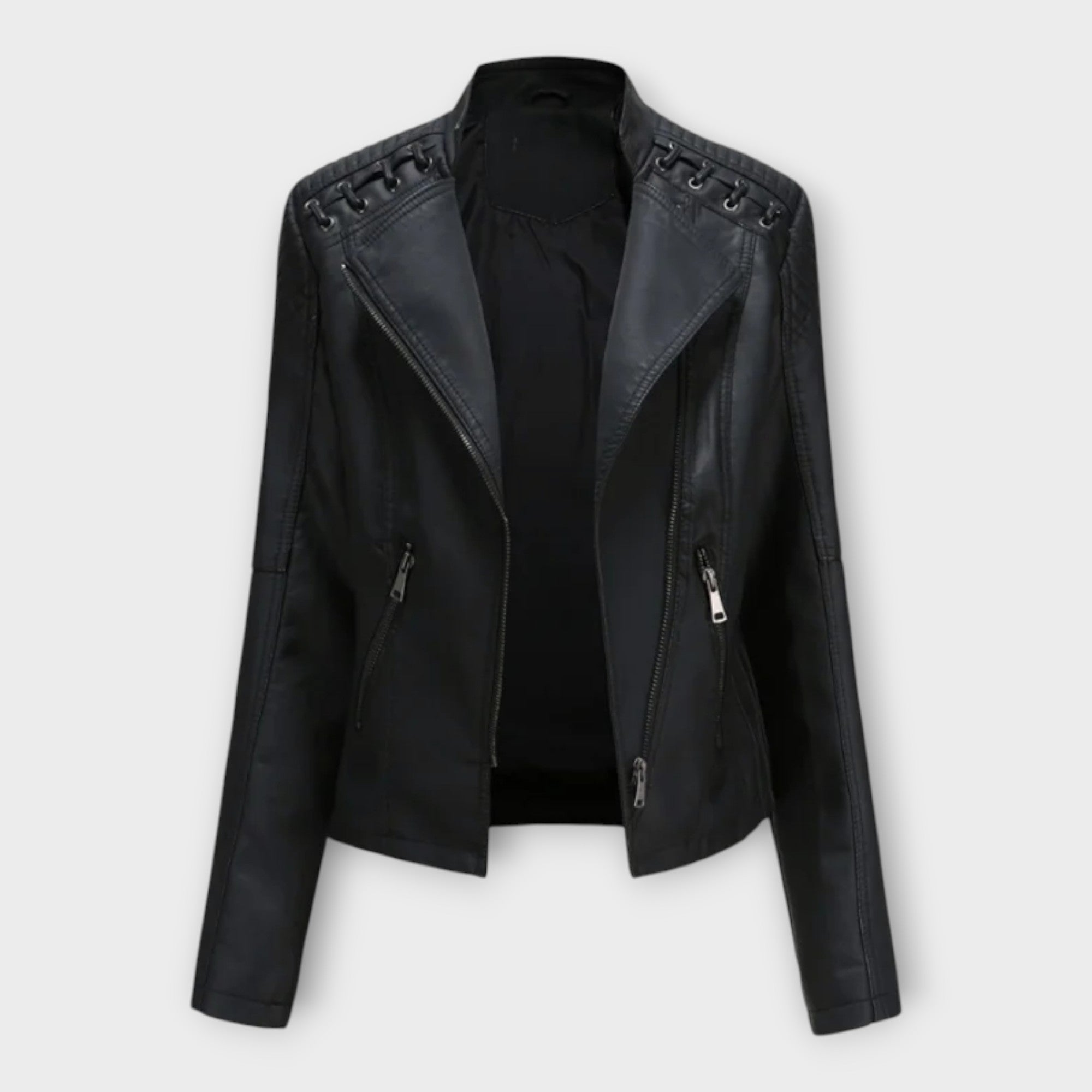 Modern Leather Jacket with Elegant Line and Timeless Sophistication