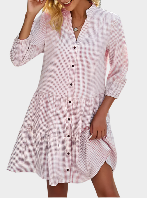 Light and Flattering Check Summer Dress