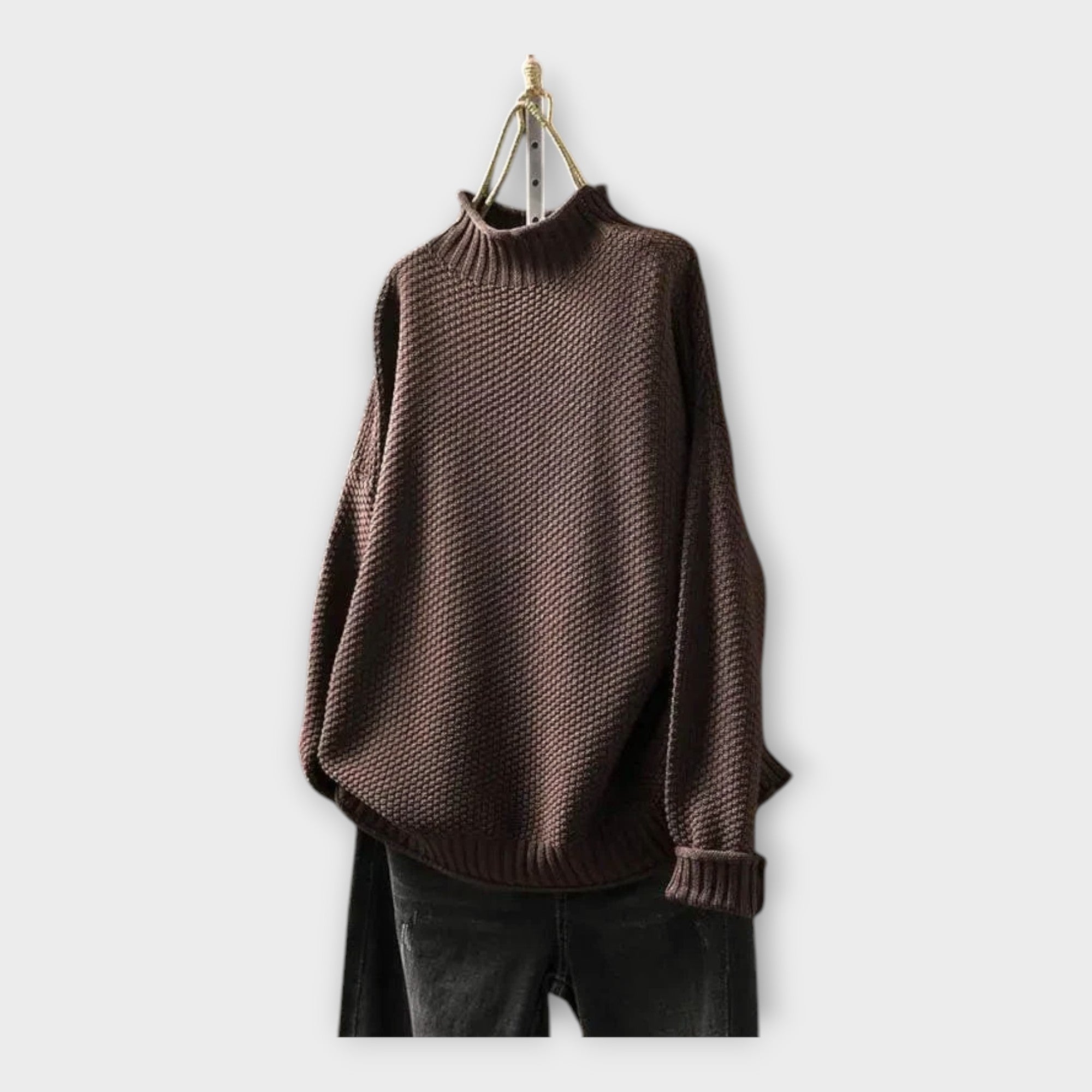 Knit Sweater with High Neck
