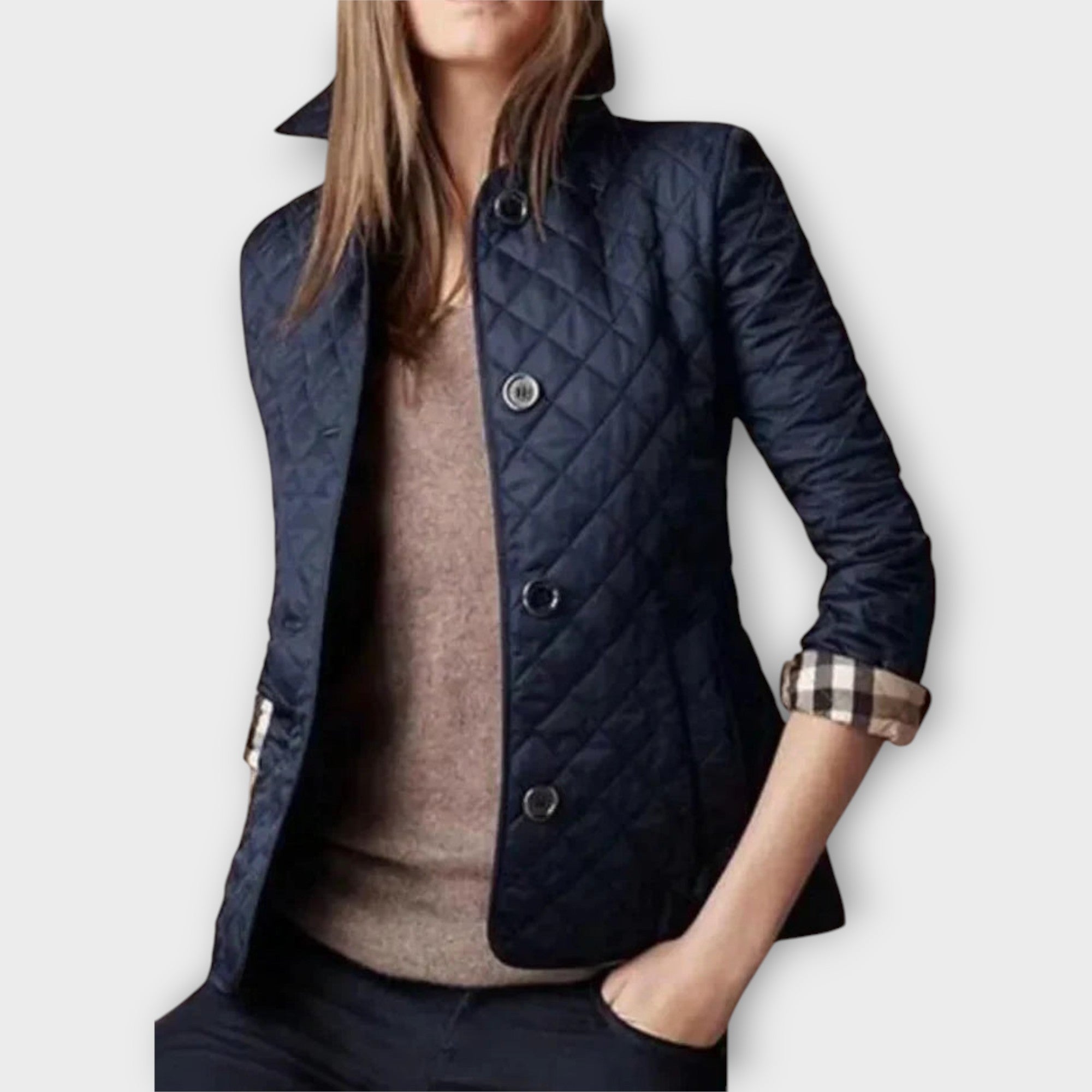 Quilted Jacket with Elegant Line