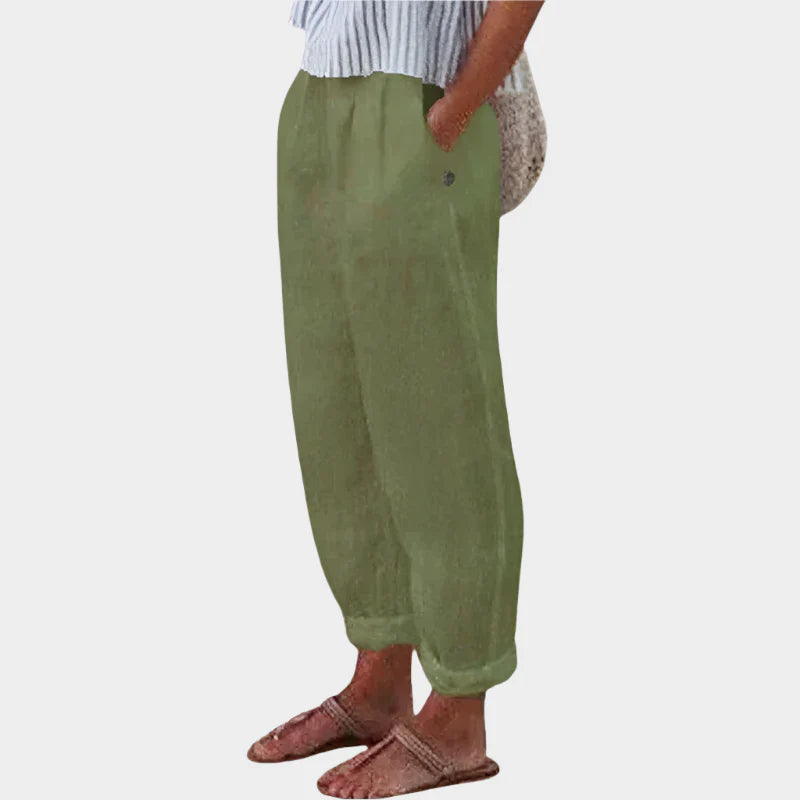 Comfortable Linen Trousers with Pockets