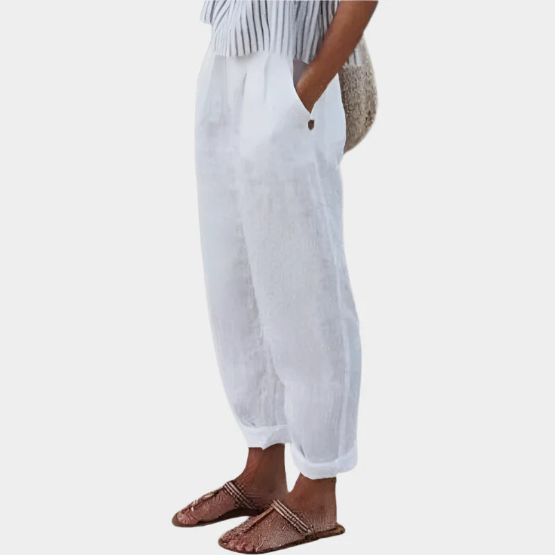 Comfortable Linen Trousers with Pockets