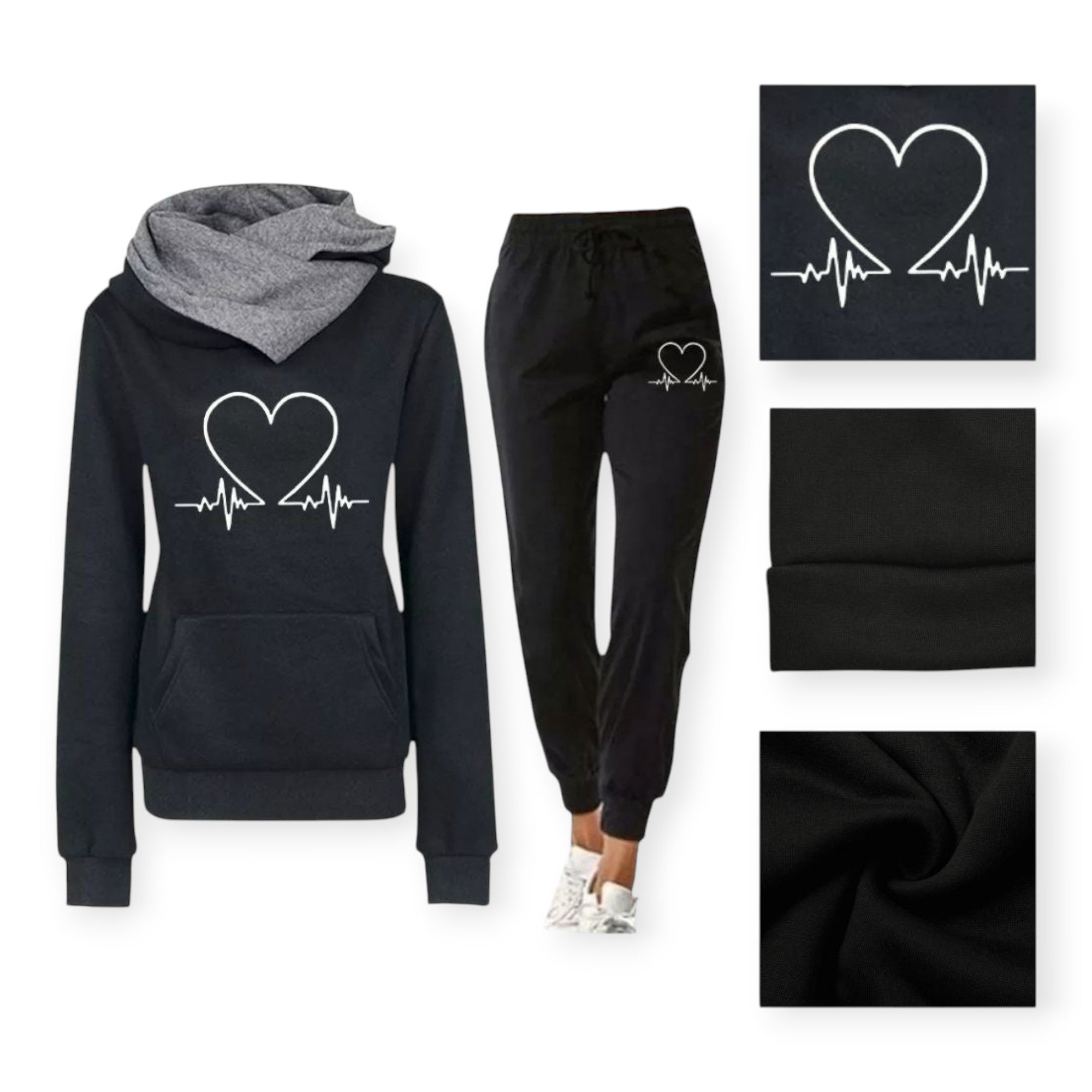 Comfortable hoodie and trousers set with a modern design