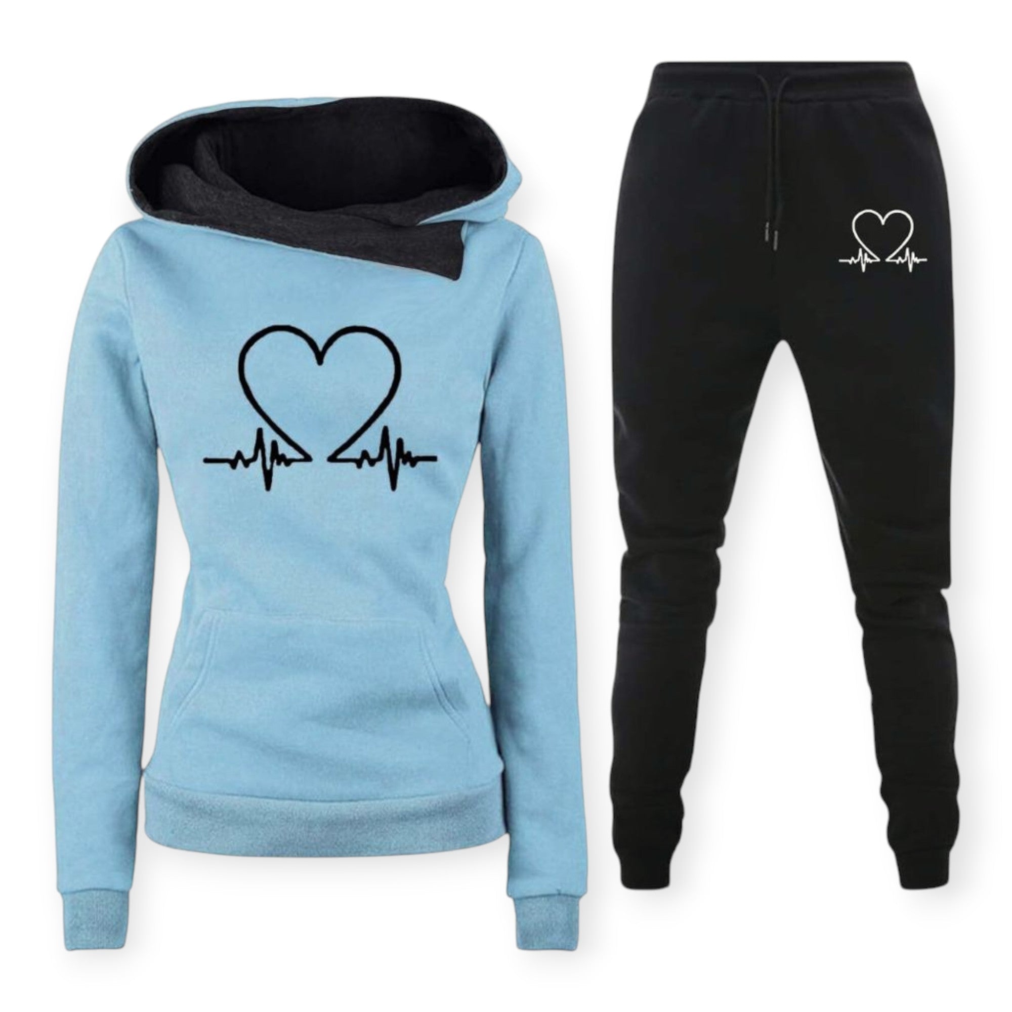 Comfortable hoodie and trousers set with a modern design