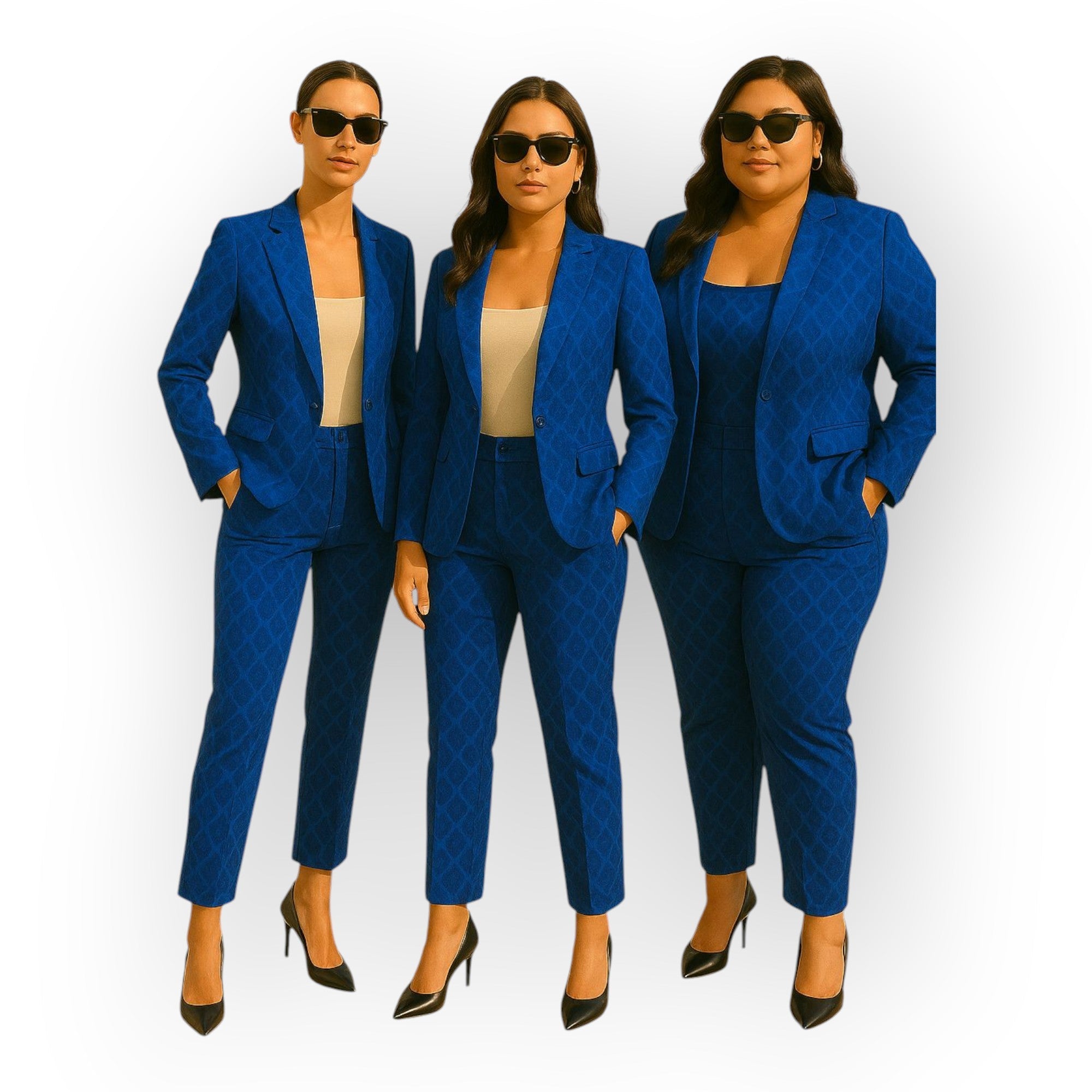 Elegant blazer and trousers set with a minimal aesthetic