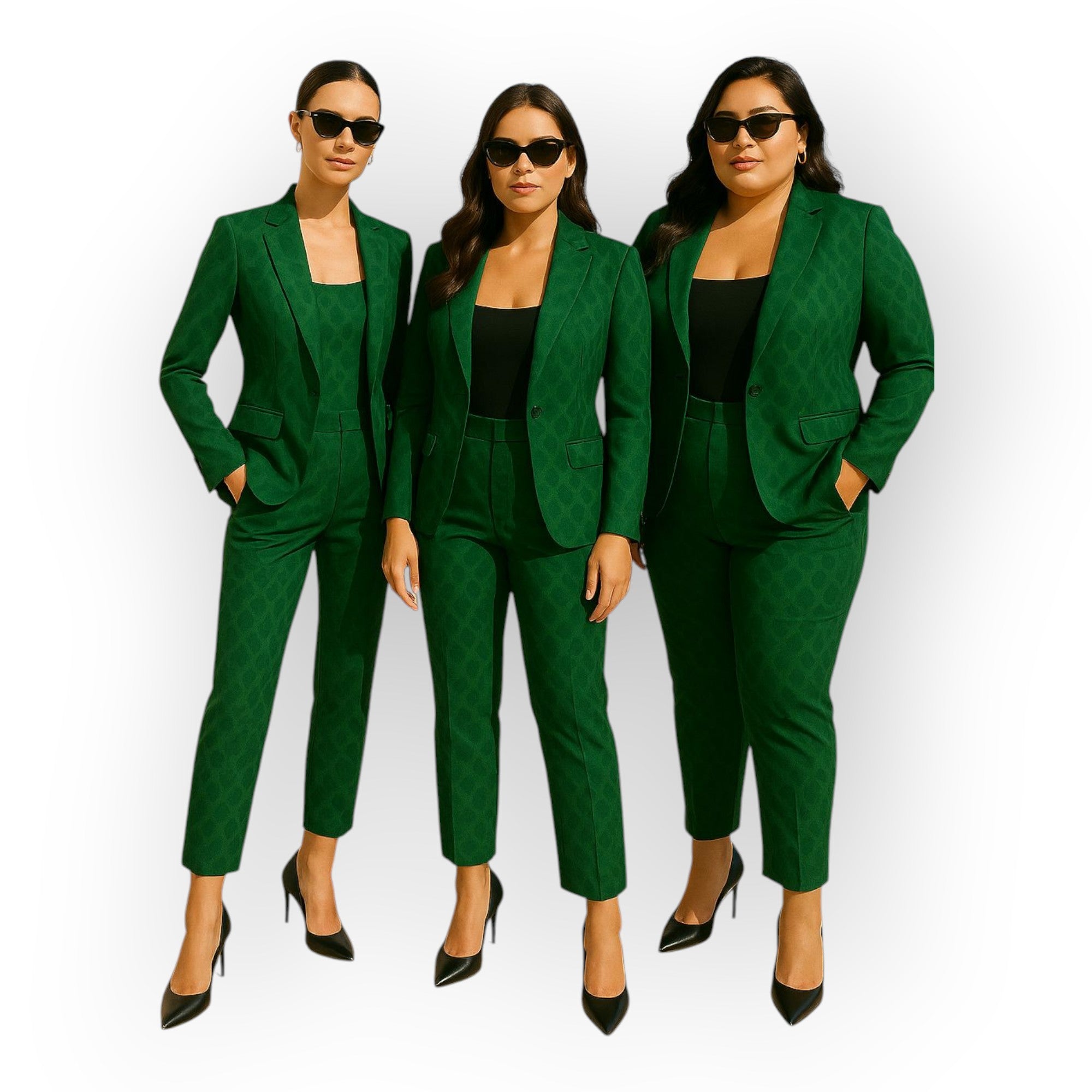 Elegant blazer and trousers set with a minimal aesthetic