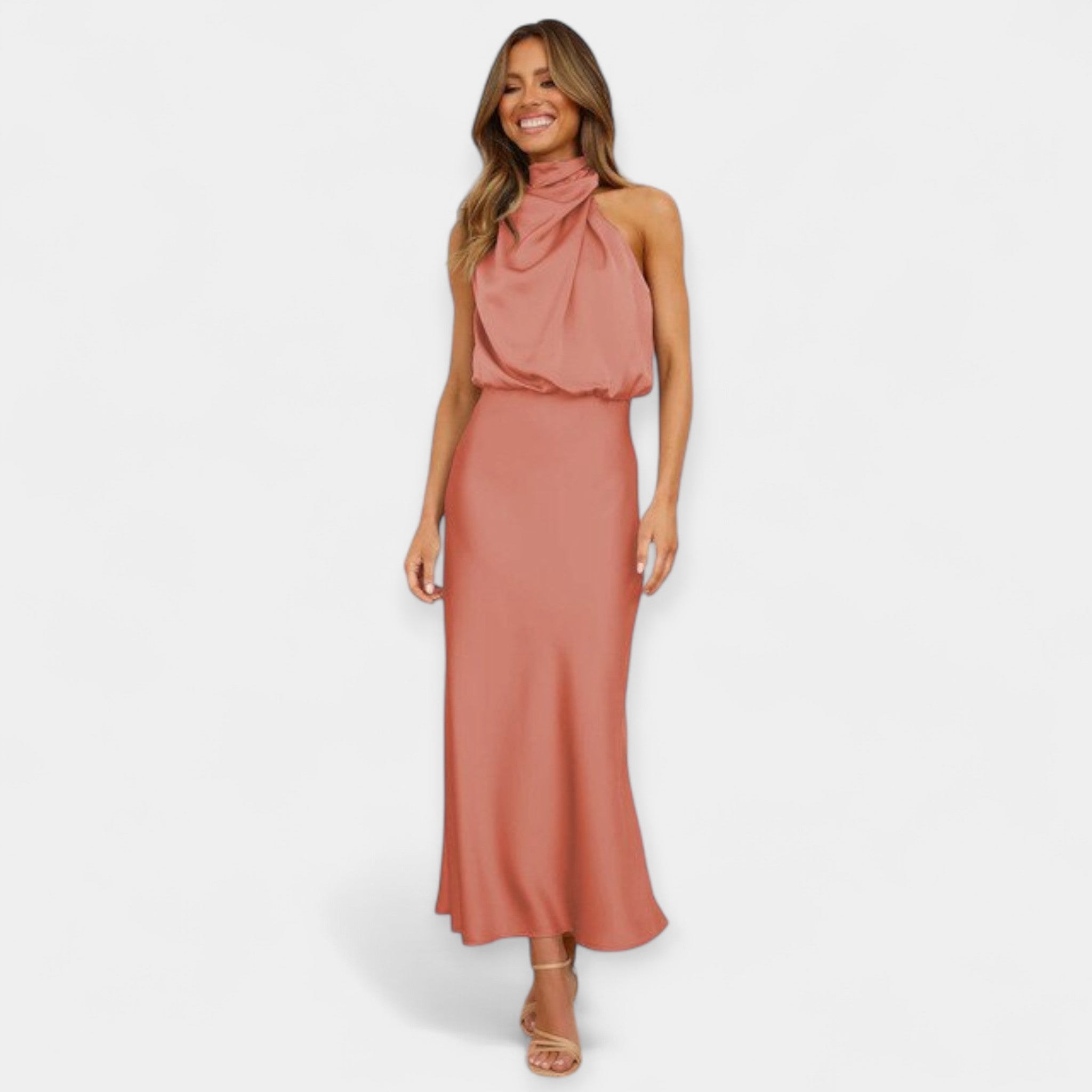 Maxi Dress with Off-Shoulder Design