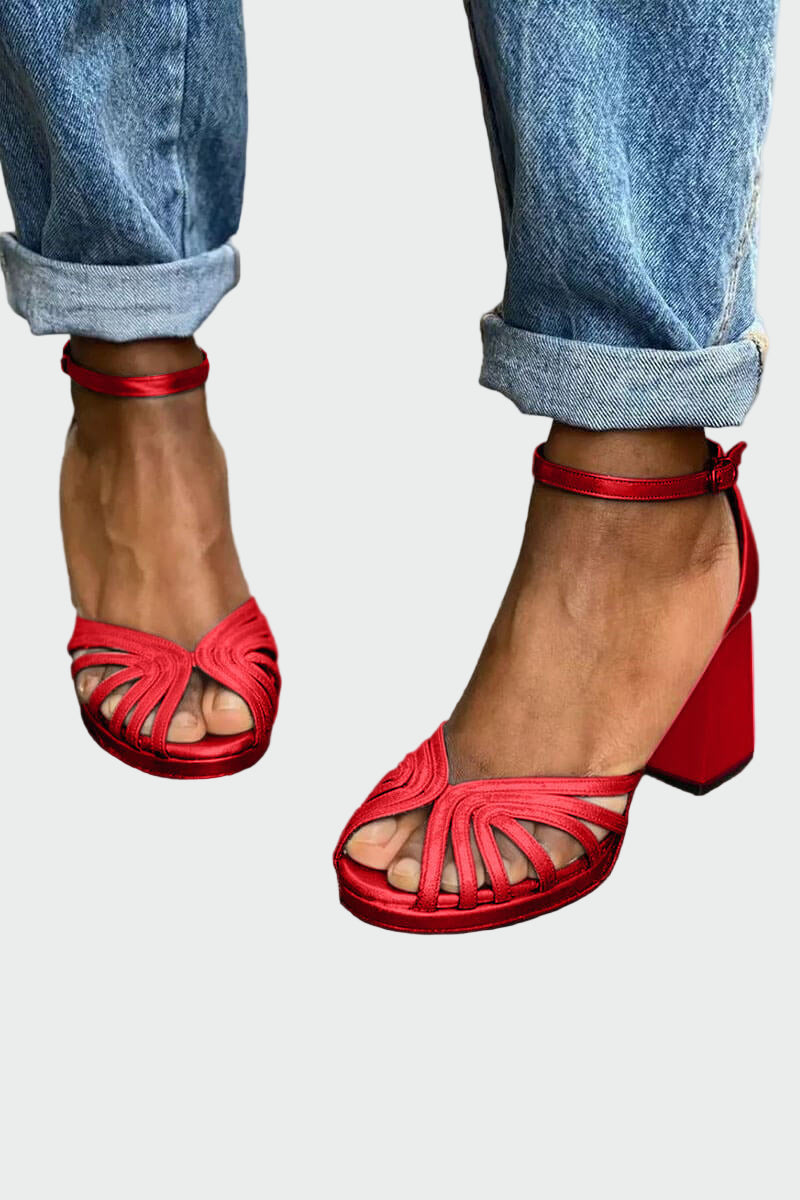 Two-Toned Heeled Sandals