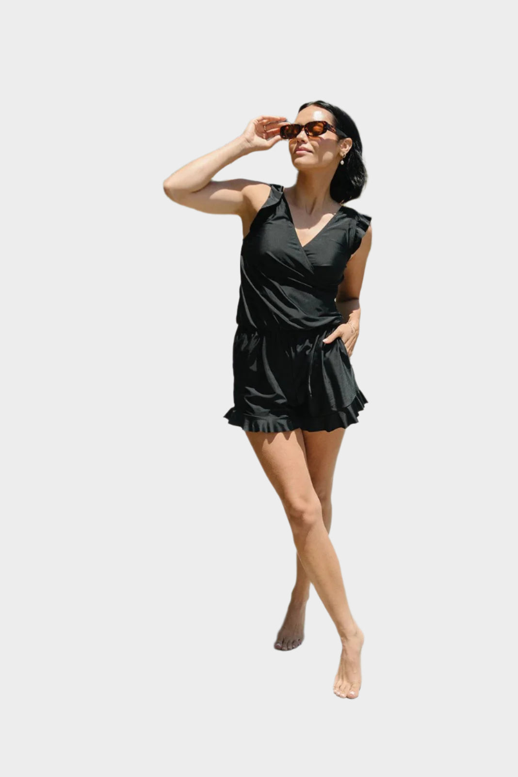 Swimwear with Ruffles and Bust Support