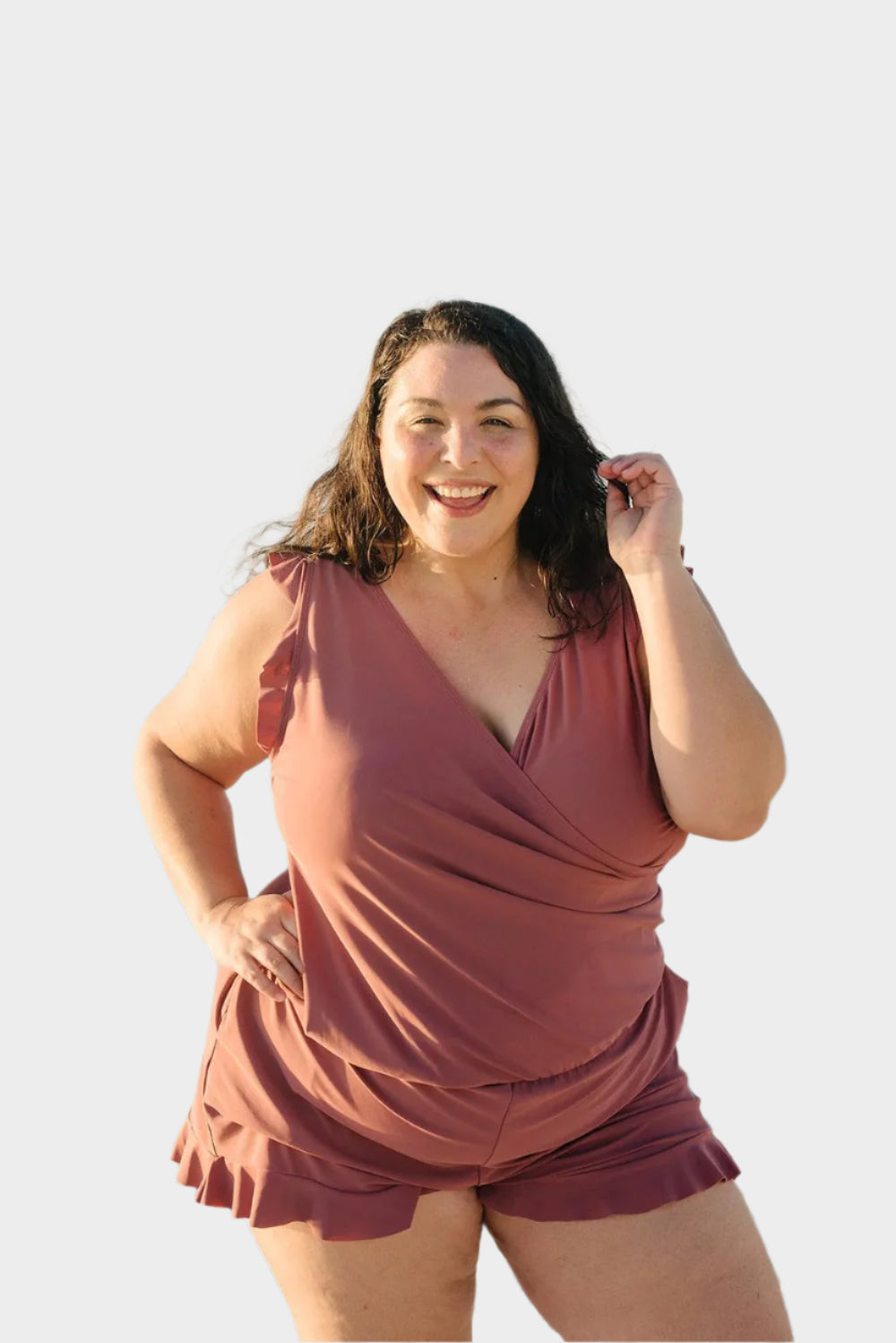 Swimwear with Ruffles and Bust Support