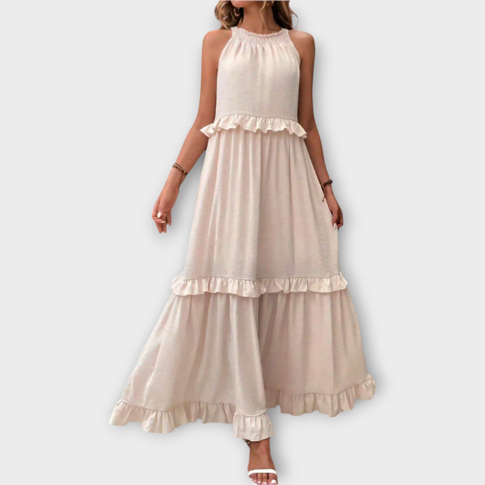 Dress with Thin Straps and Elegant Line