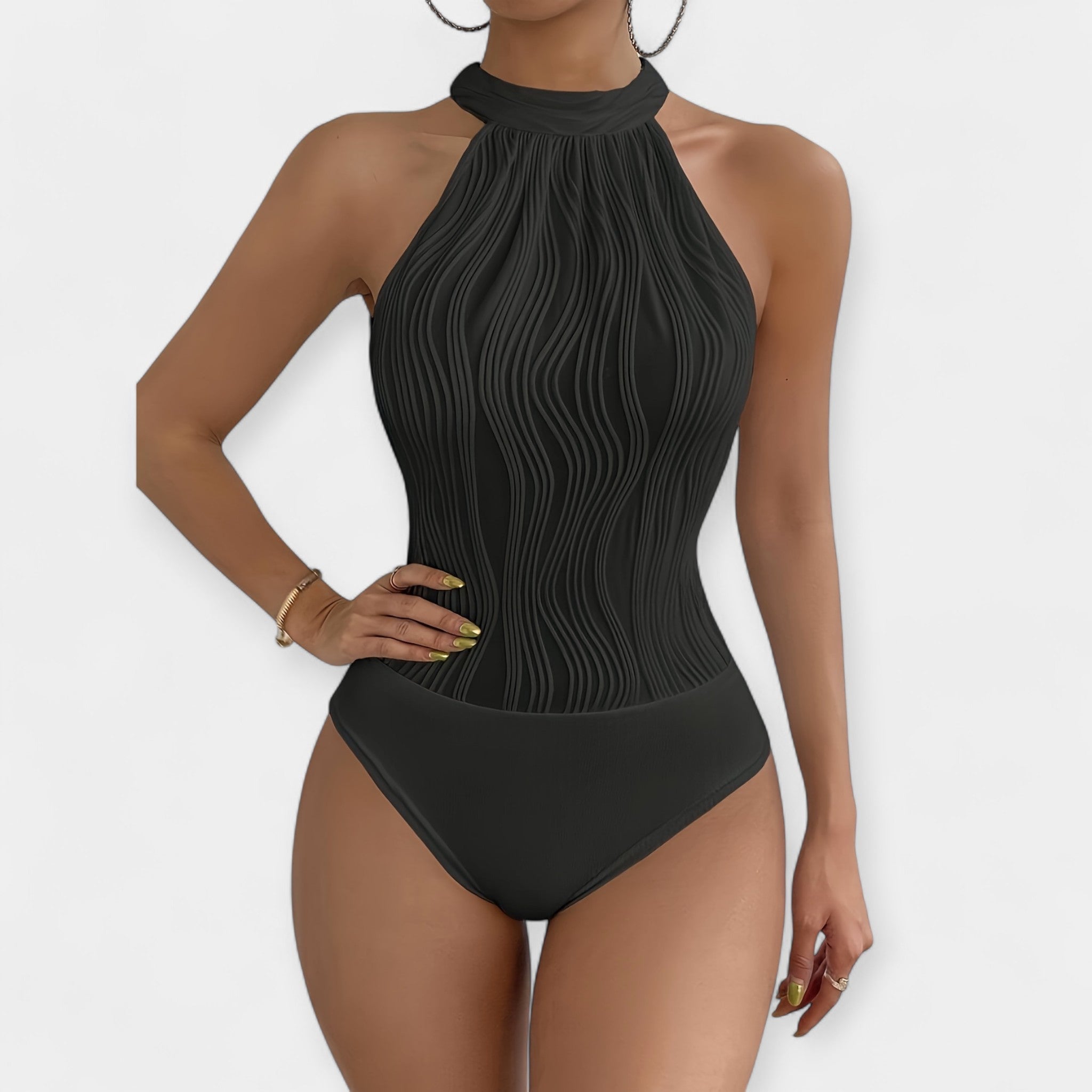 Full-Body Bodysuit with Adjustable Ruching
