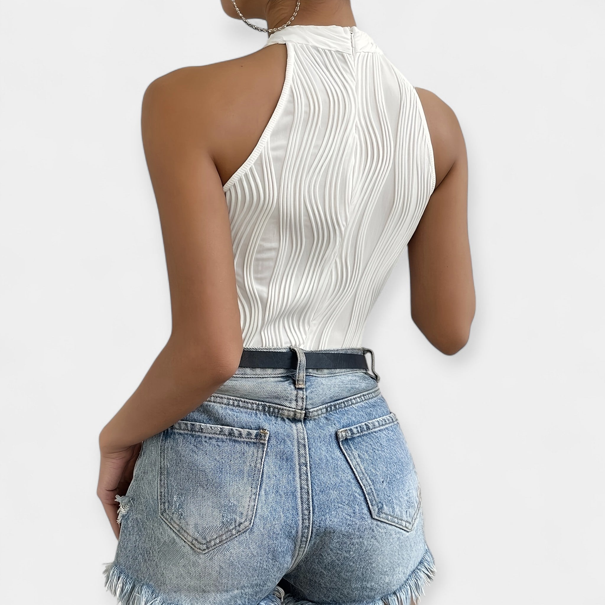 Full-Body Bodysuit with Adjustable Ruching