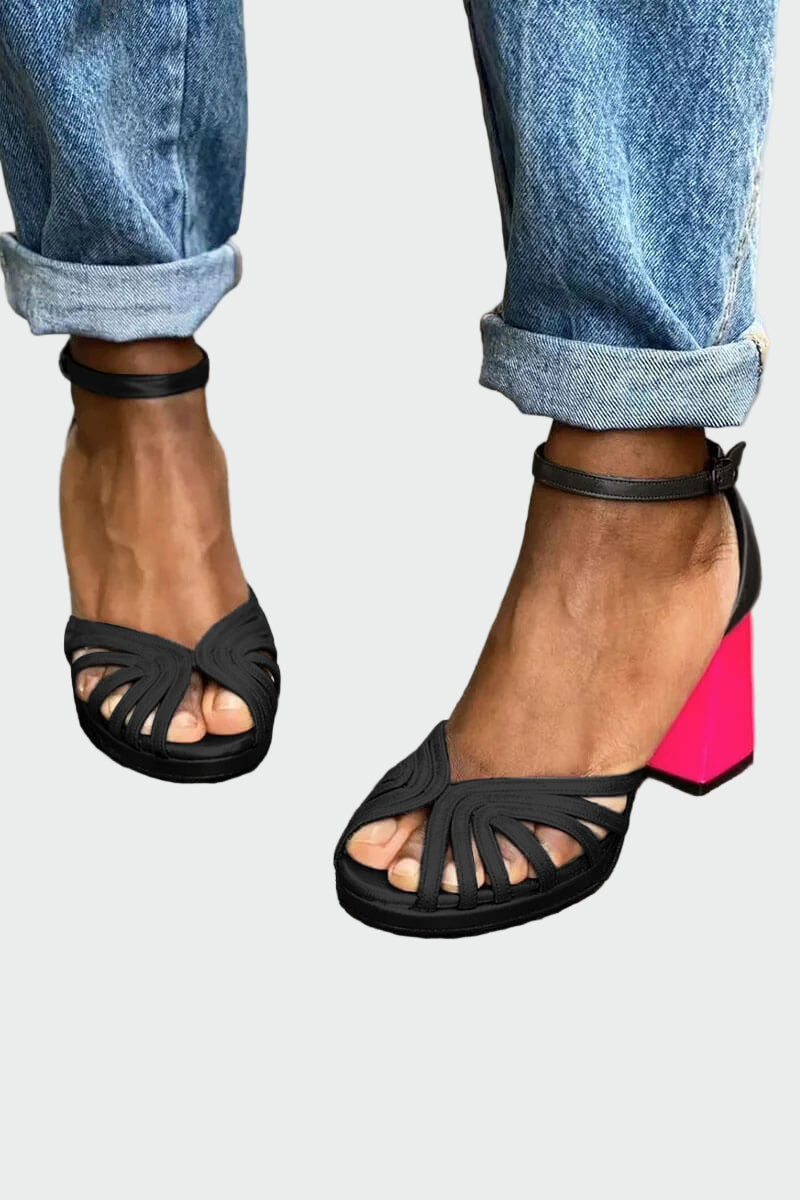 Two-Toned Heeled Sandals