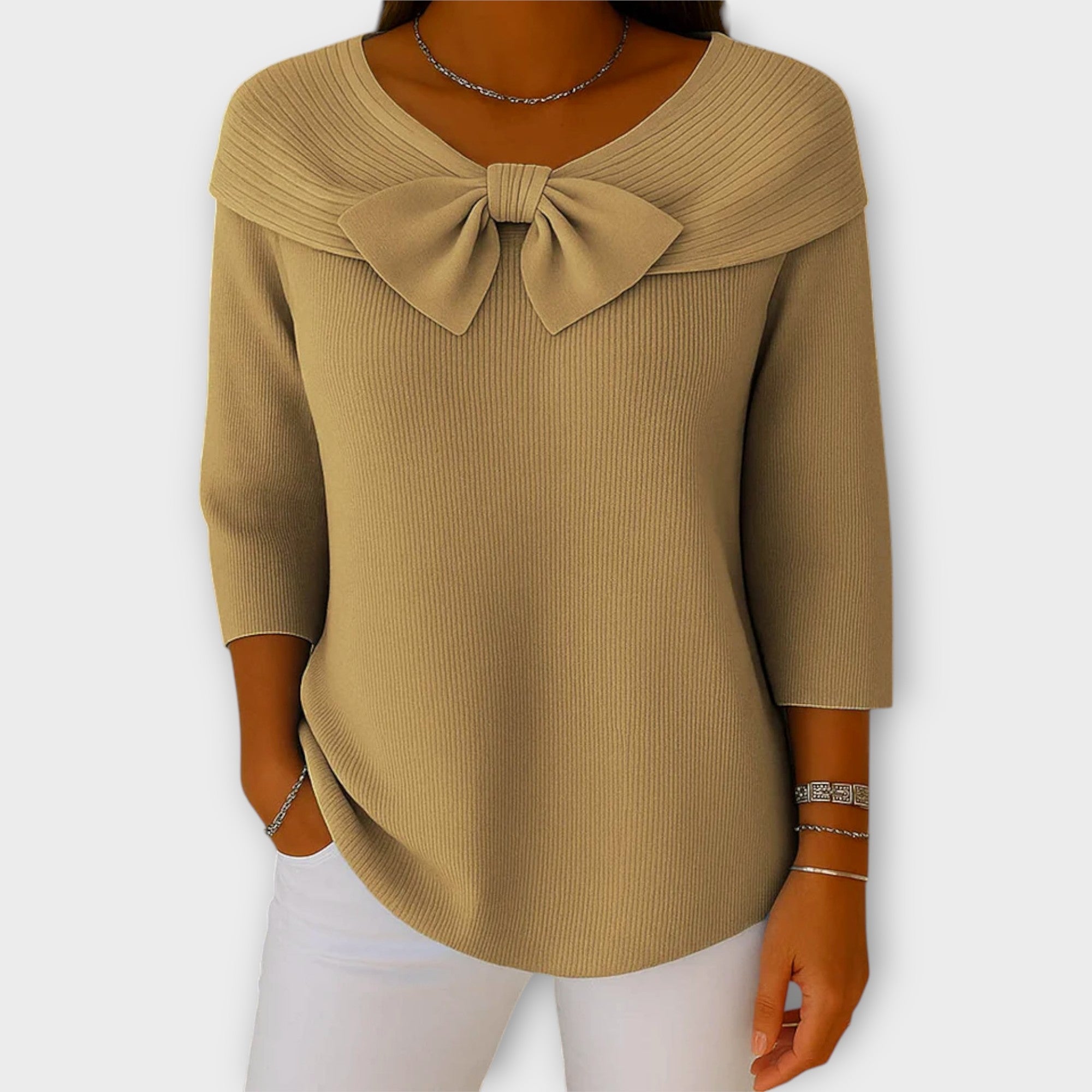 Elegant Blouse with Decorative Bow