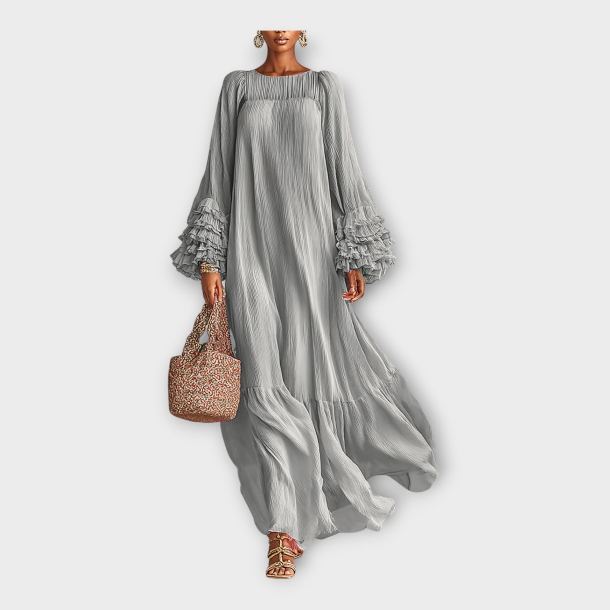 Airy Long Dress with Elegant Details