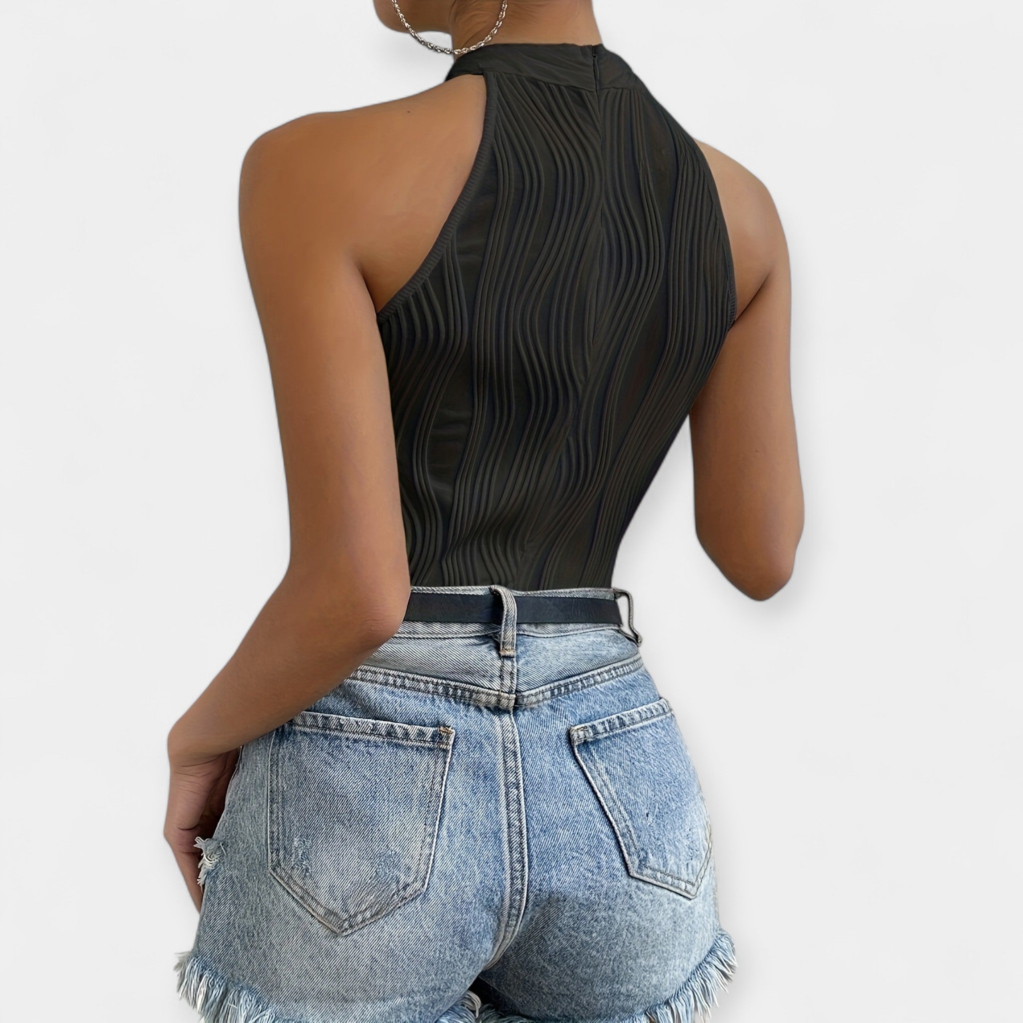 Full-Body Bodysuit with Adjustable Ruching