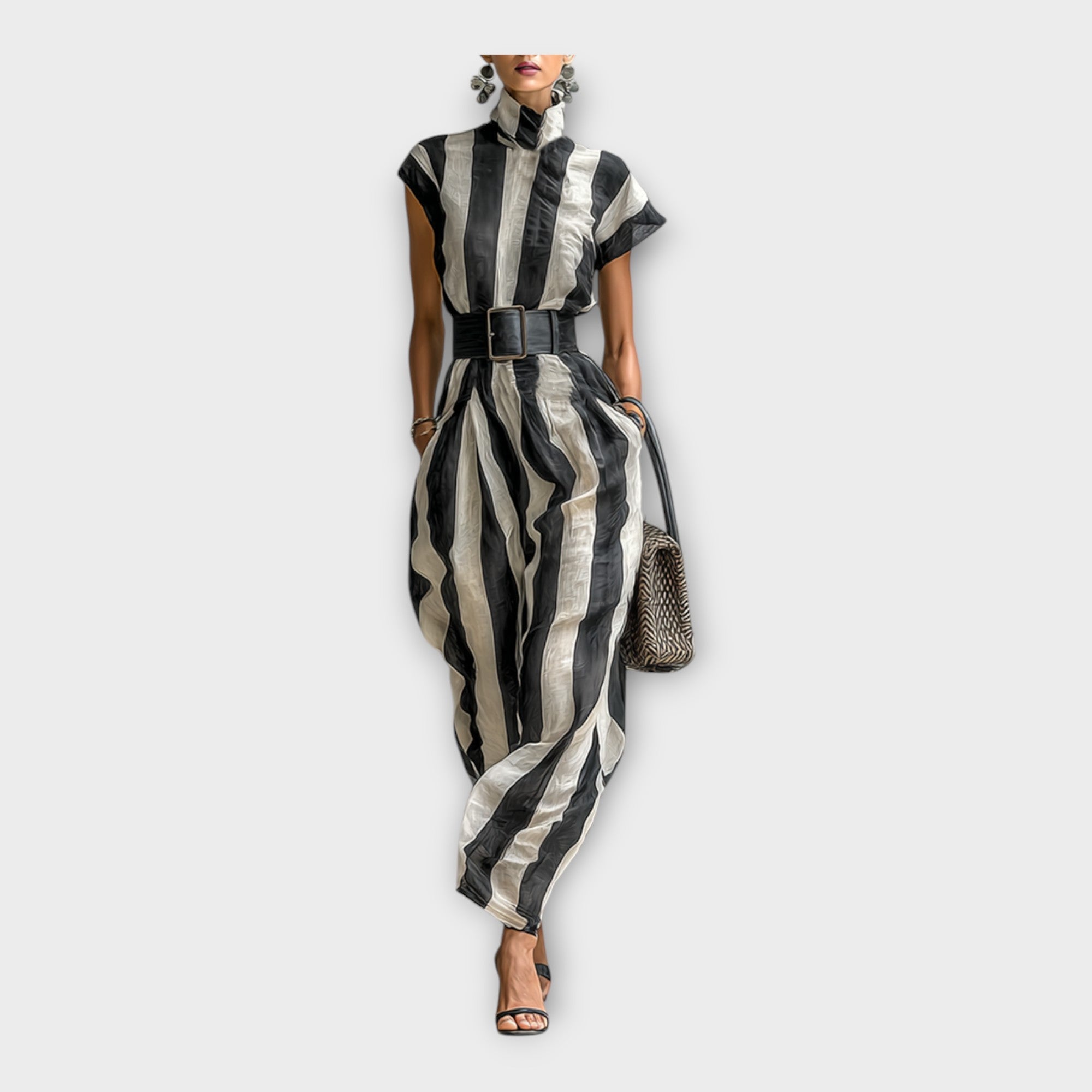 Full-length jumpsuit with statement elegance