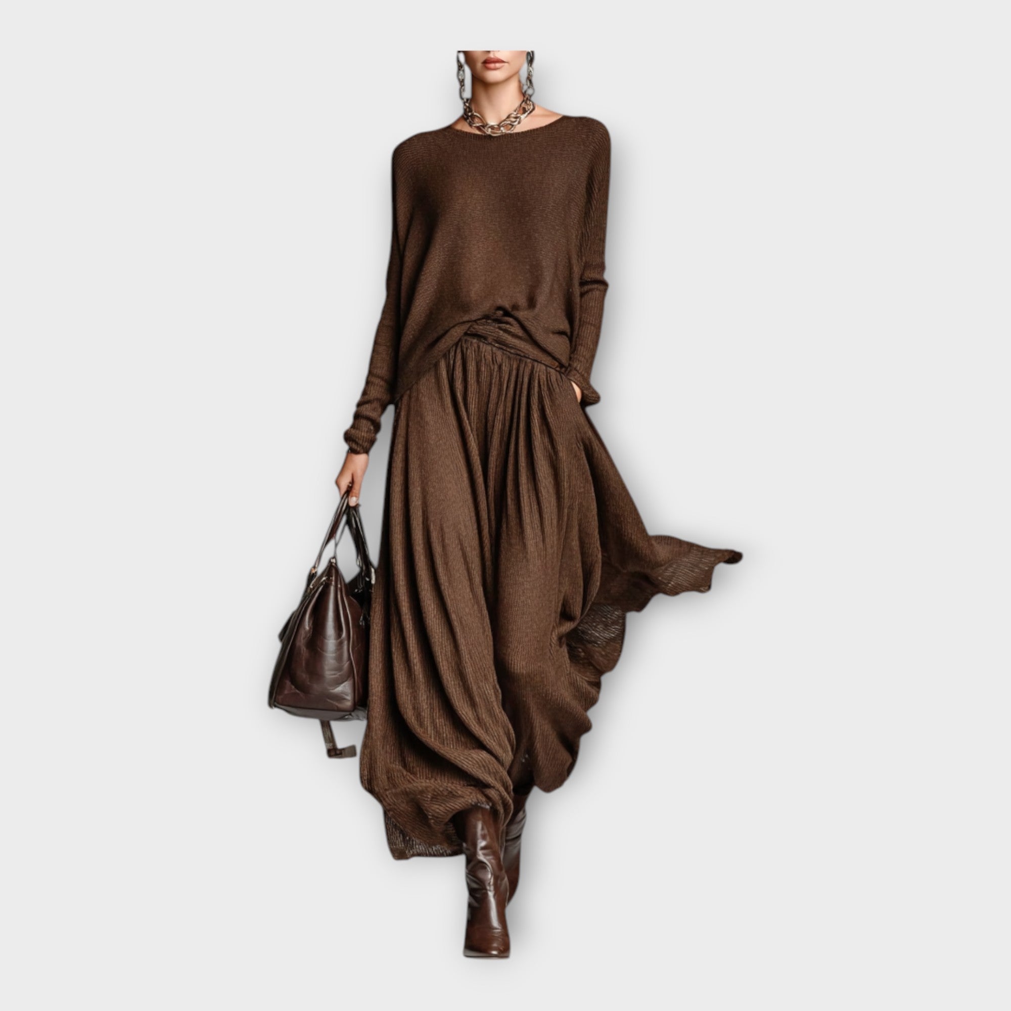 Knit Set with Airy Elegance