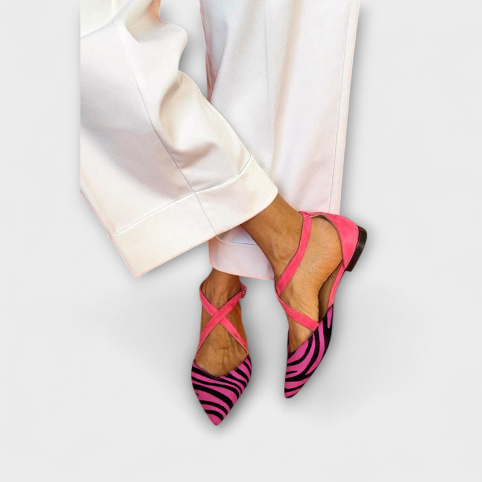 Pink Power Zebra Flats