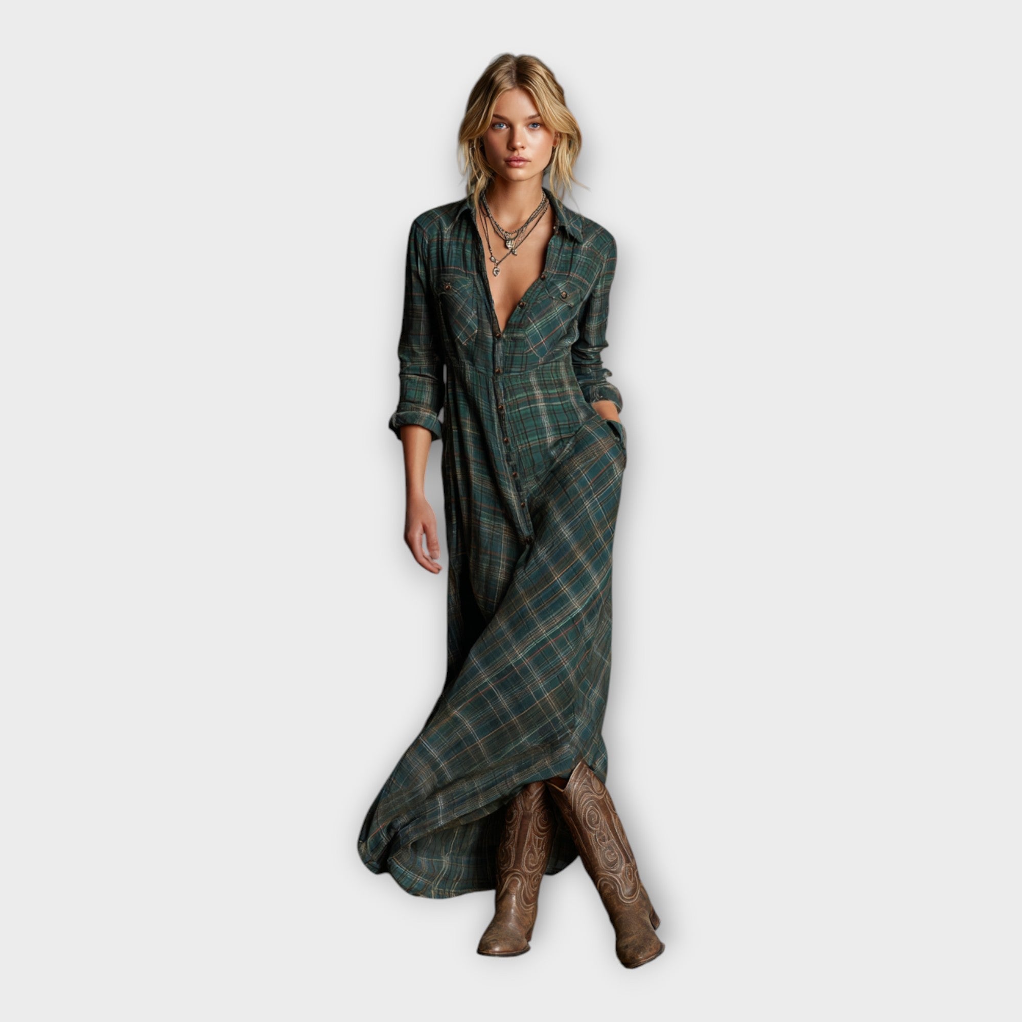 Shirt dress with timeless elegance