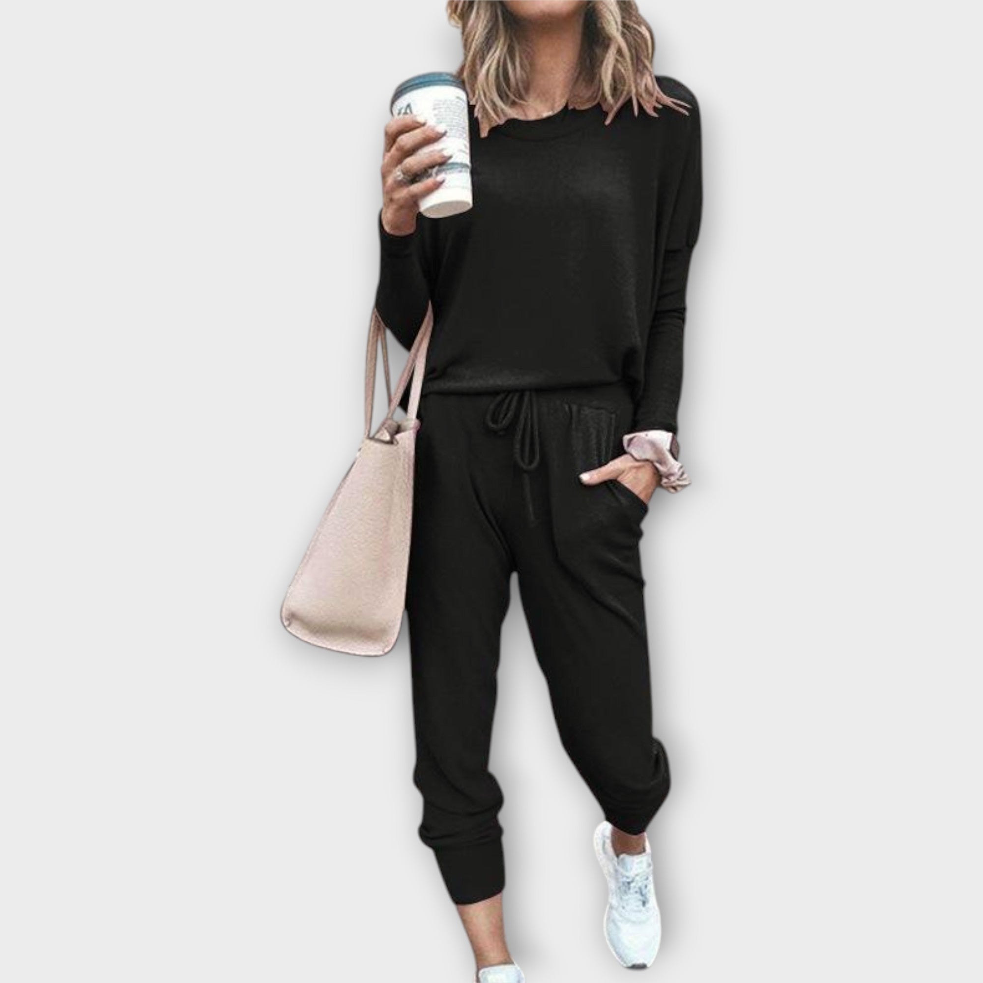 Lounge Set with Relaxed Fit and Minimal Aesthetic