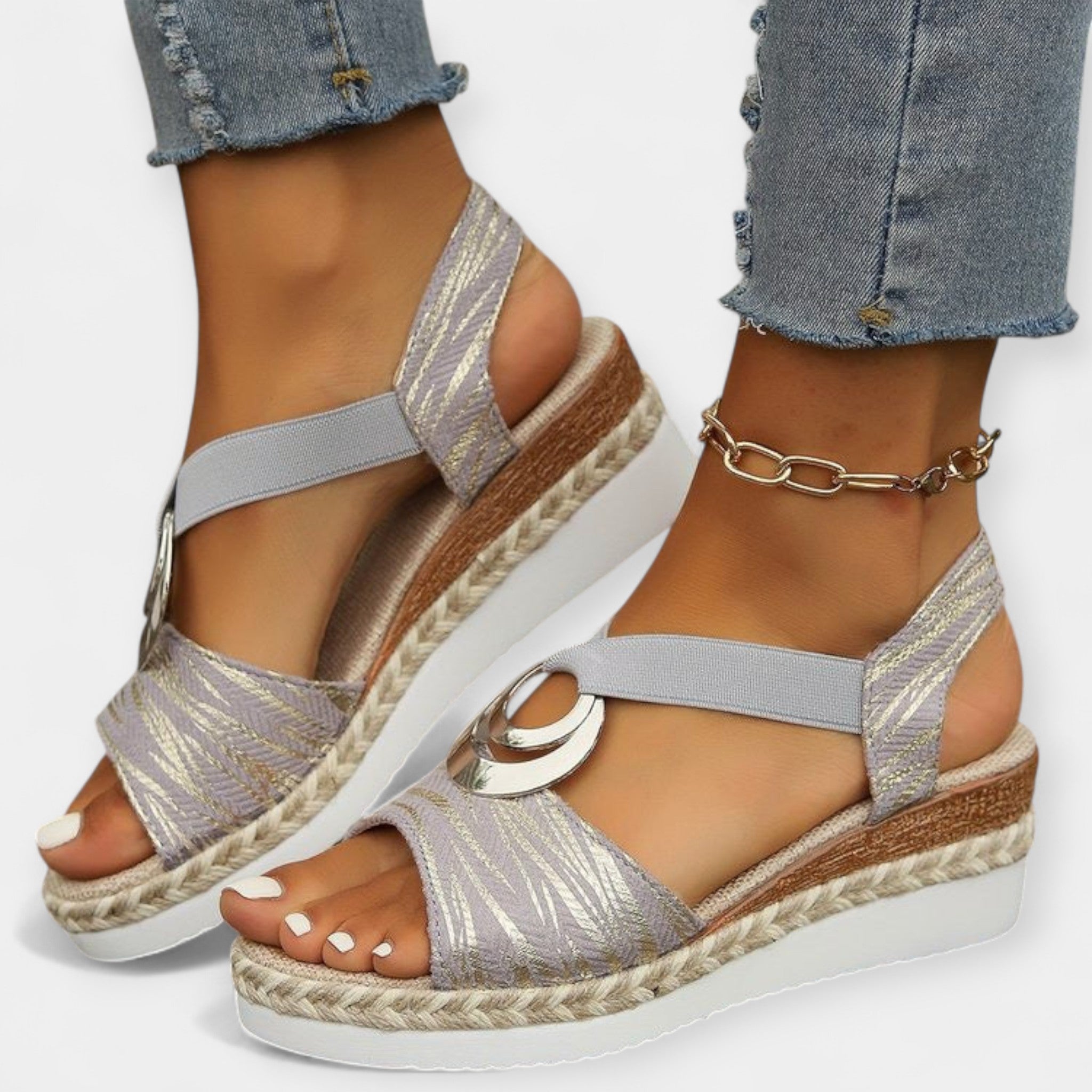 Roman Sandals with Weaving