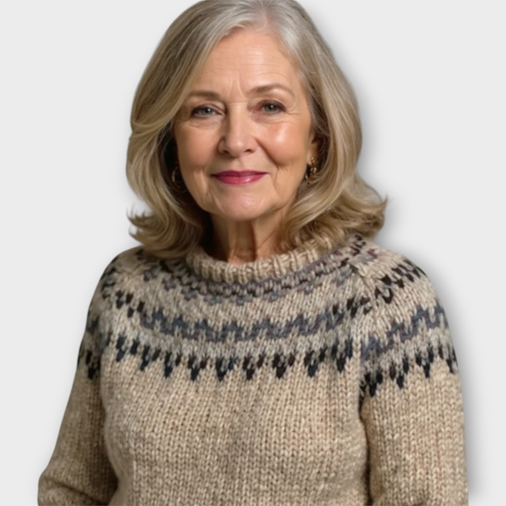 Knitted Sweater with Classic Pattern