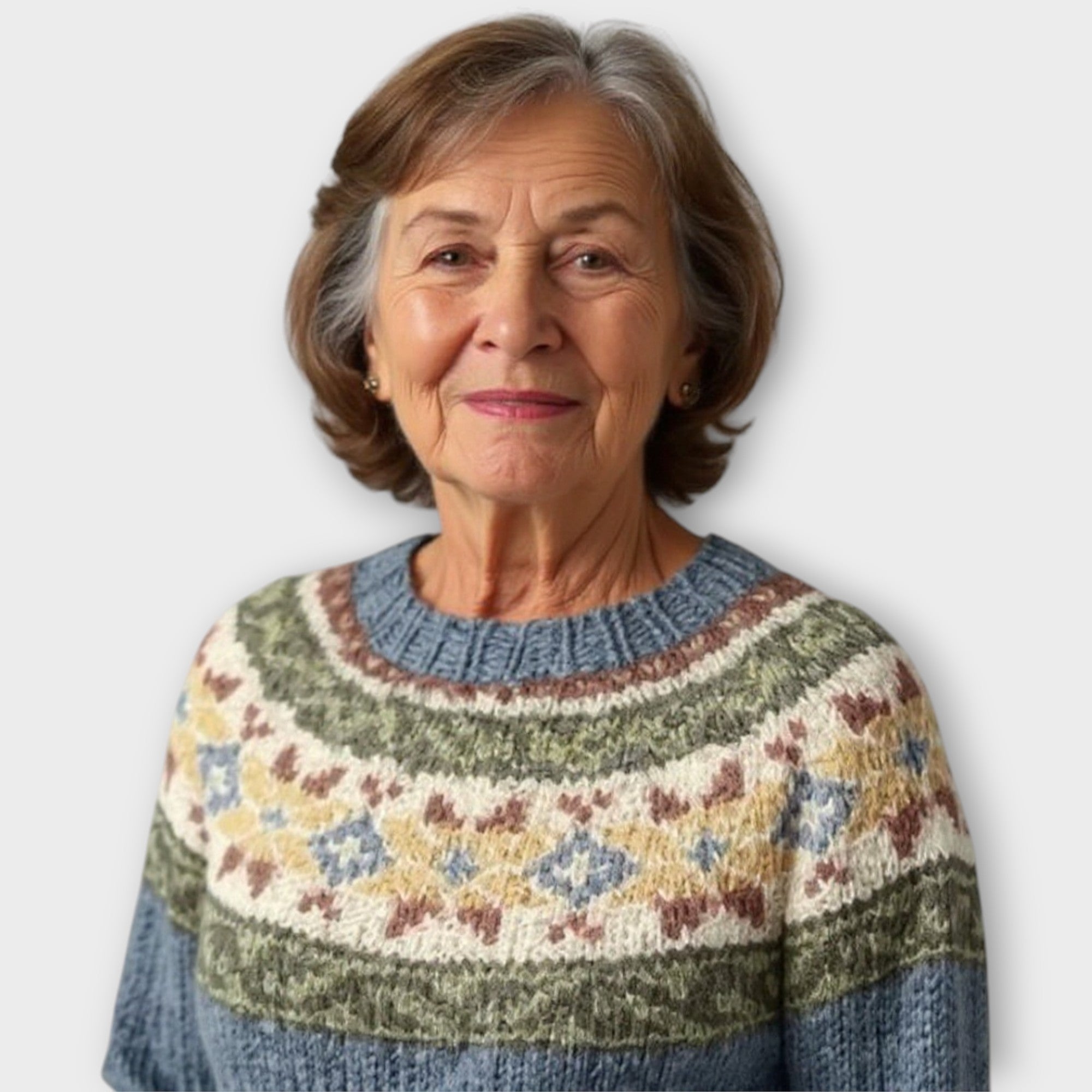 Knitted Top with Geometric Pattern