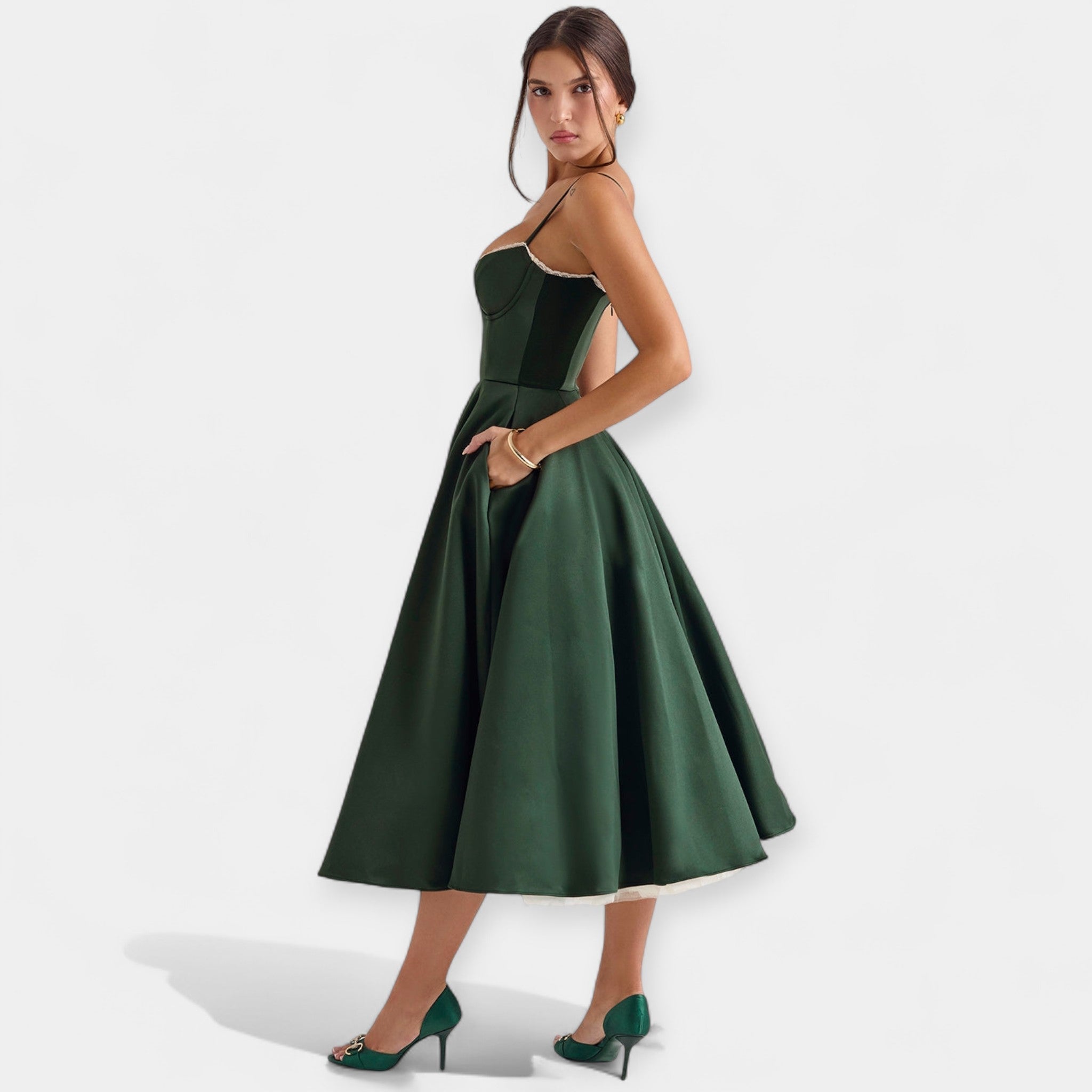 Midi Dress with Tulle and Style