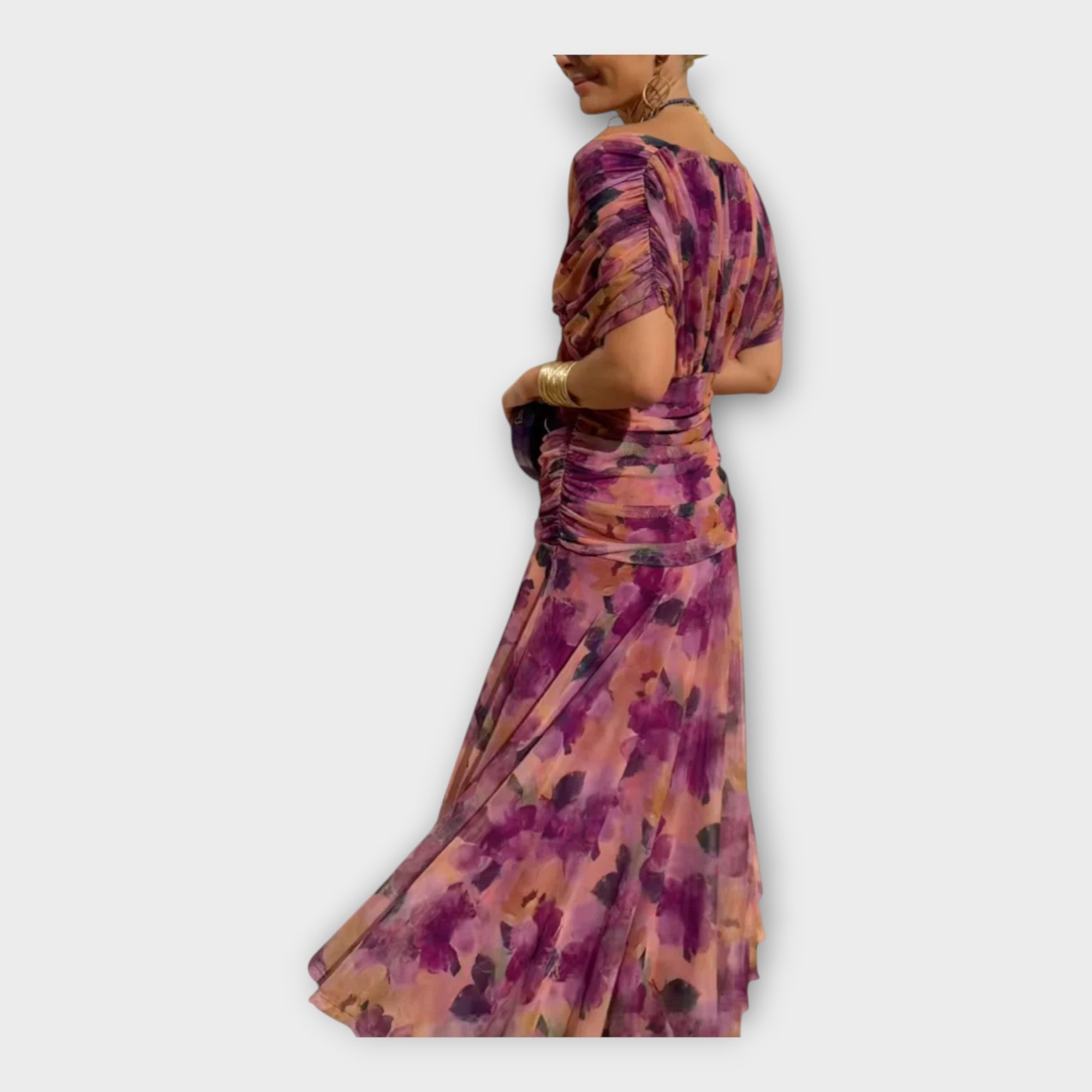 Airy Dress with Impressive Neckline