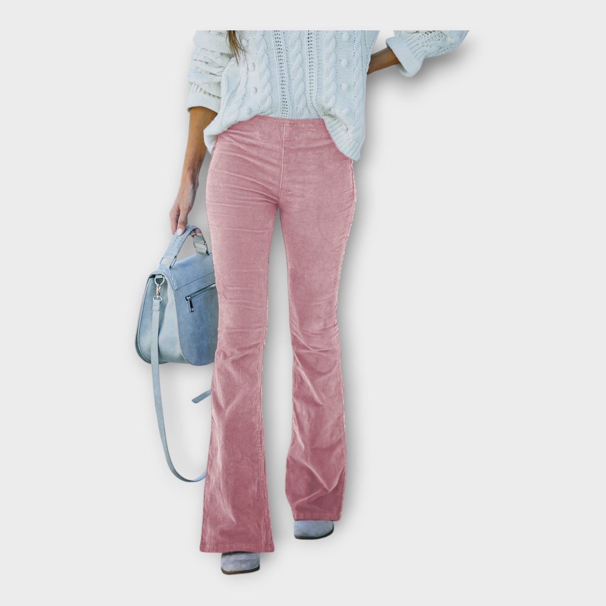 Elegant Fitted Bell-Bottom Trousers