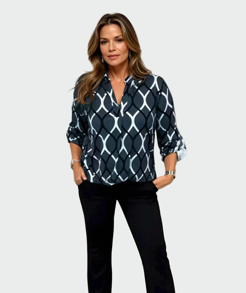 Casual long-sleeve top with elegant design