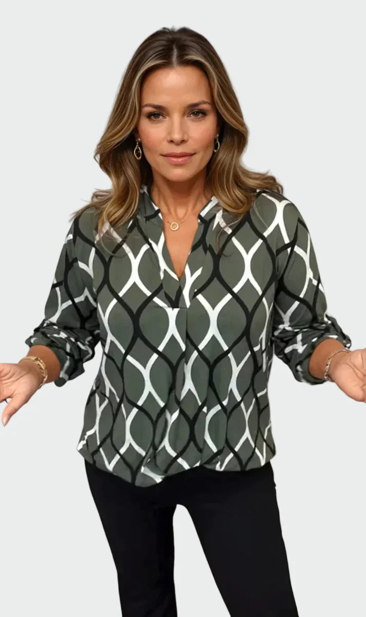 Casual long-sleeve top with elegant design