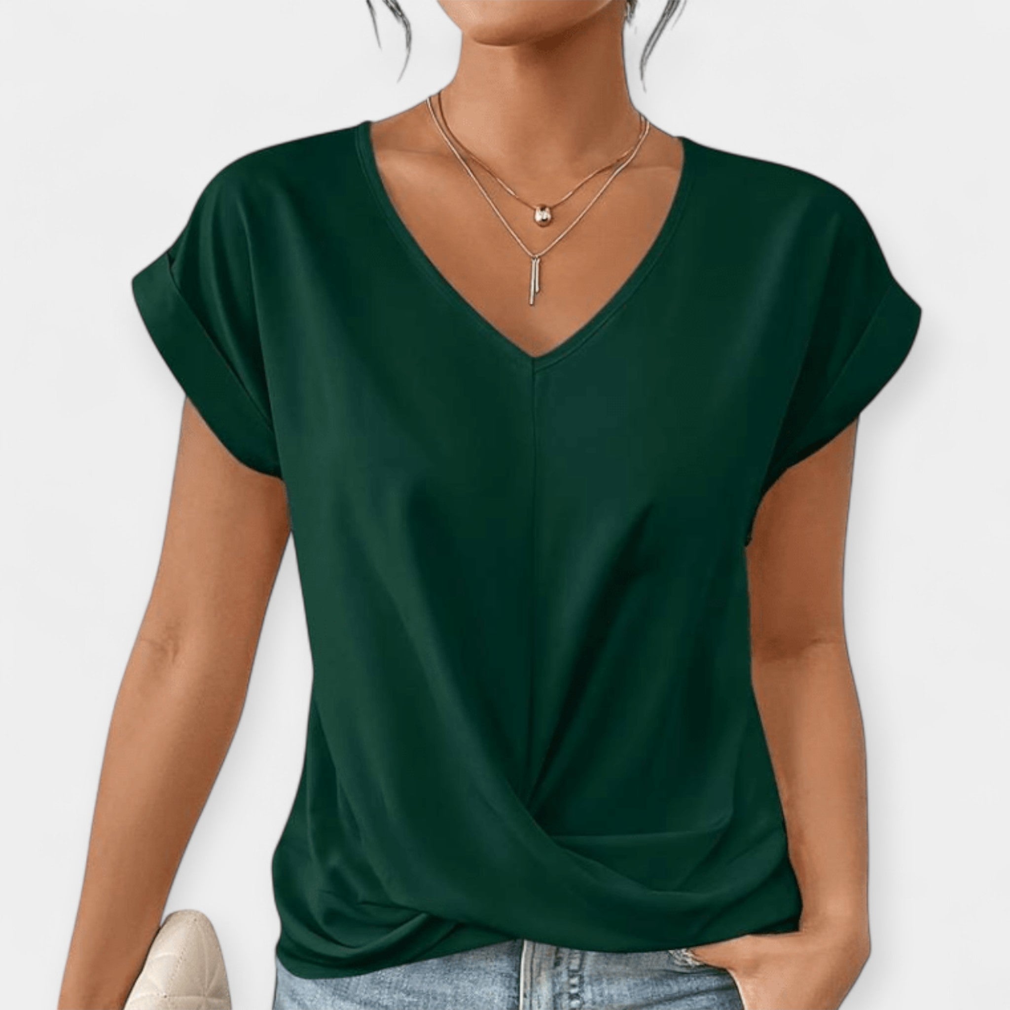 V-neck Short Sleeve Top