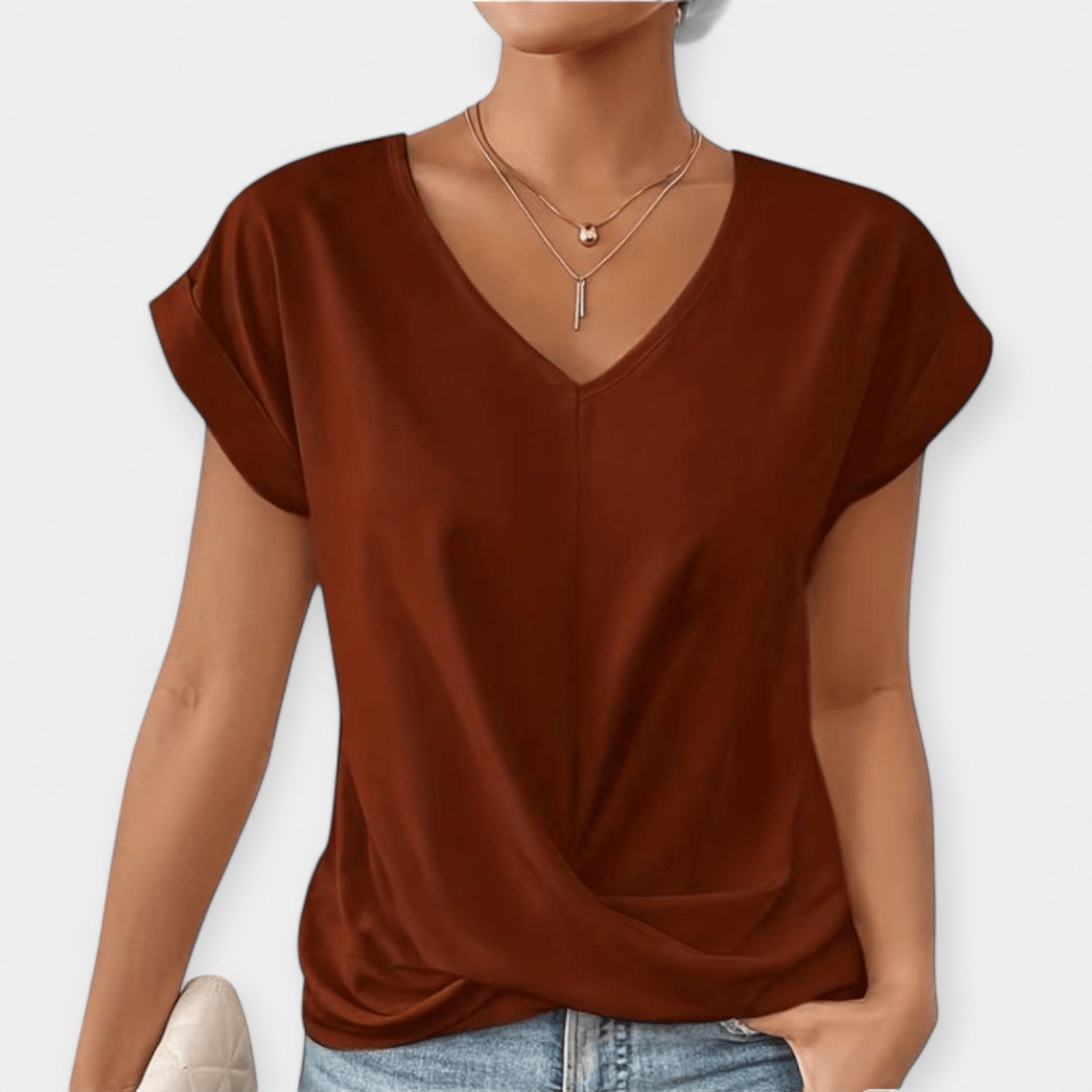 V-neck Short Sleeve Top