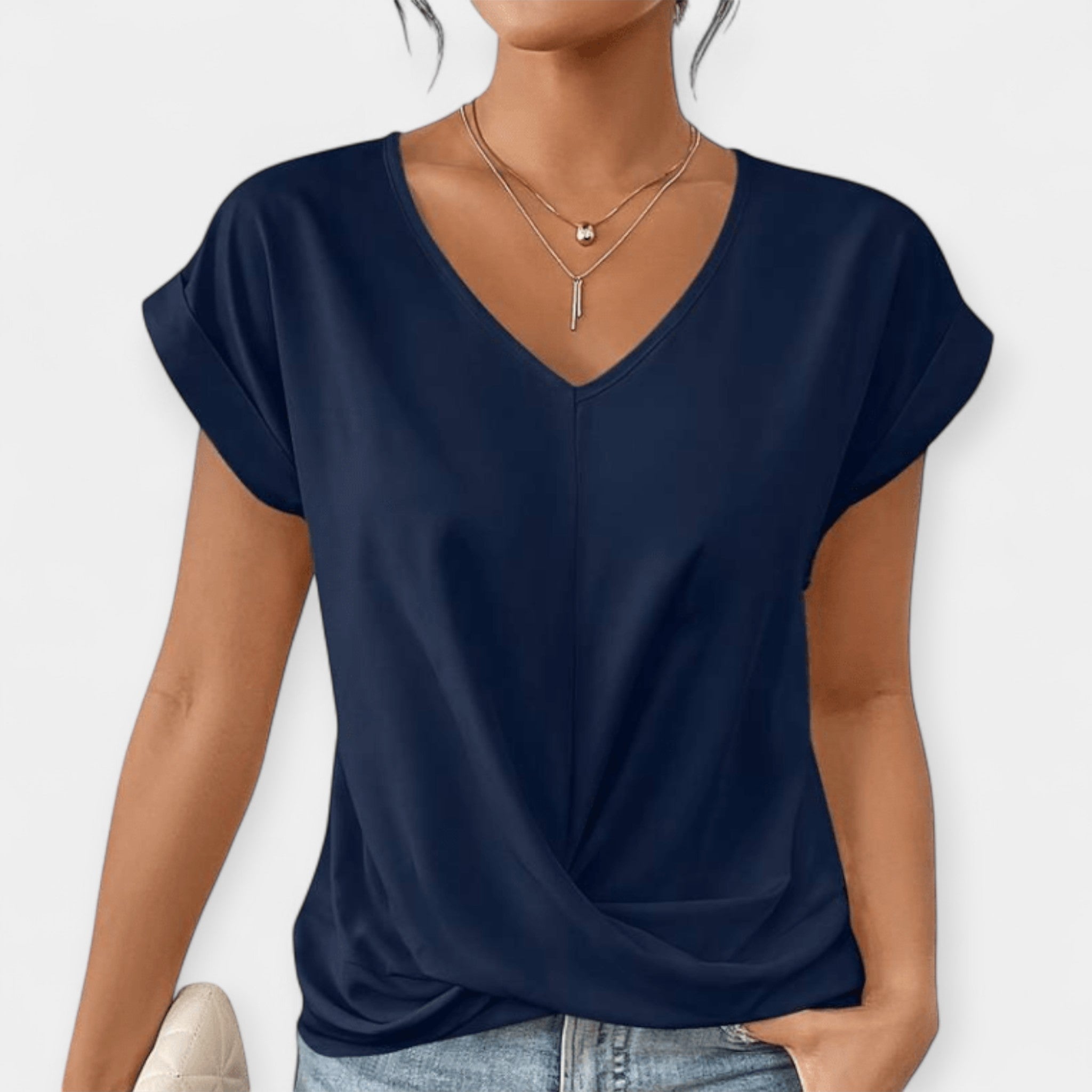 V-neck Short Sleeve Top