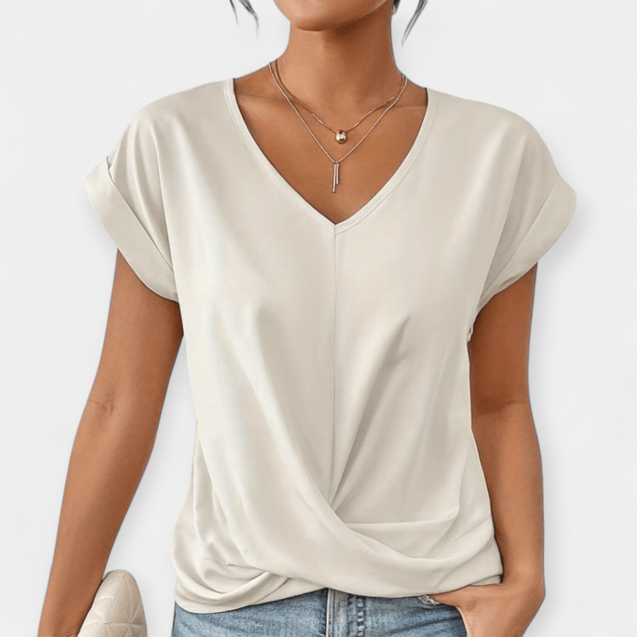 V-neck Short Sleeve Top