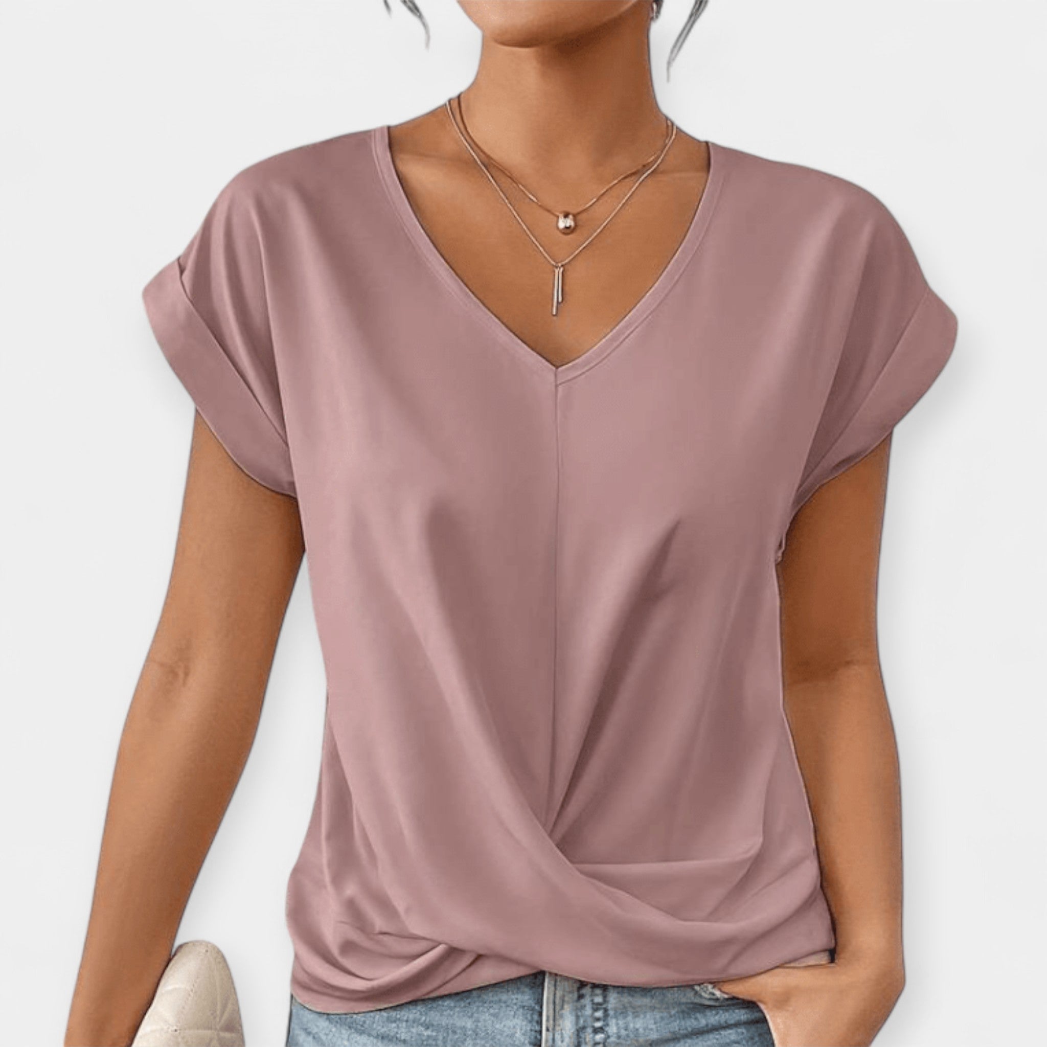 V-neck Short Sleeve Top