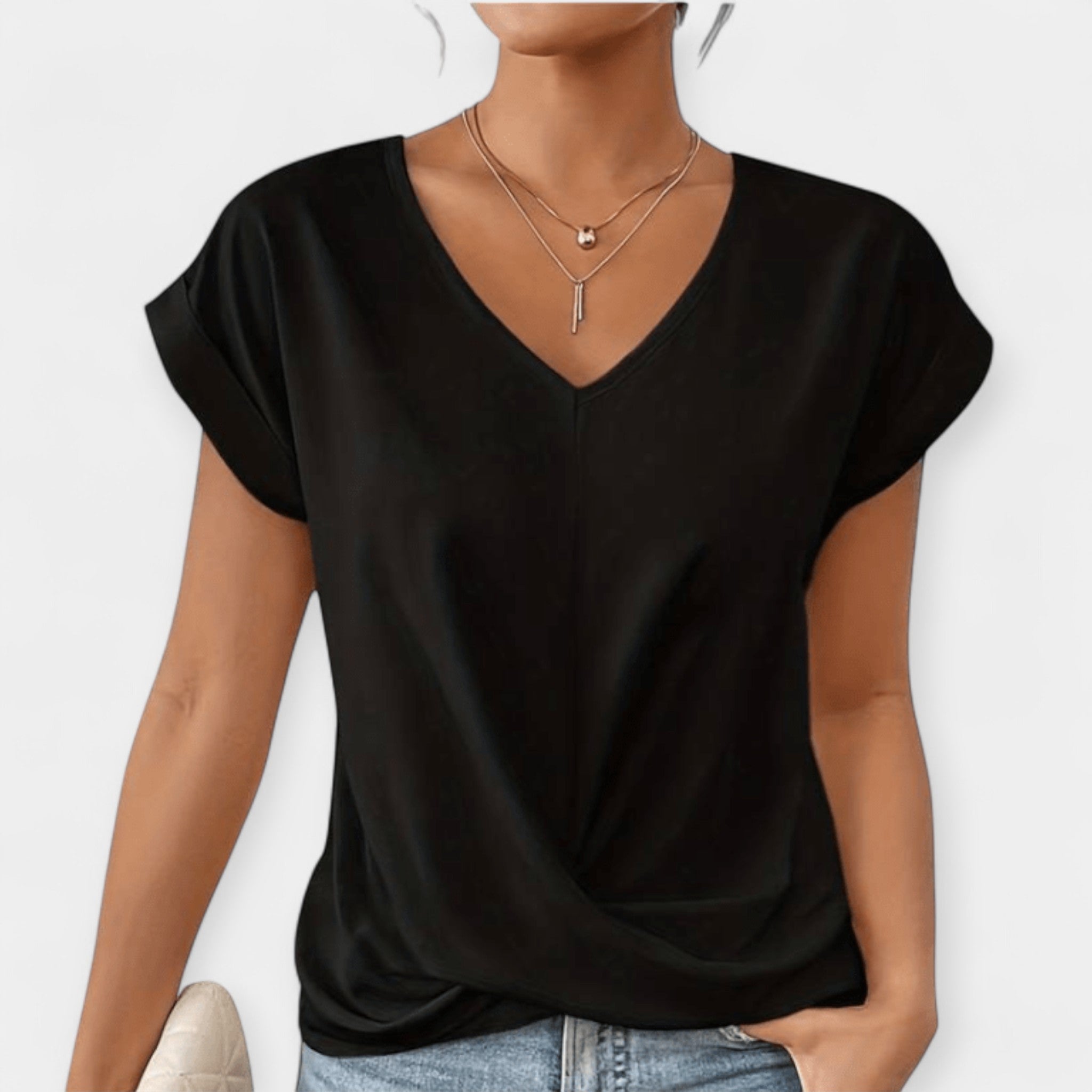 V-neck Short Sleeve Top