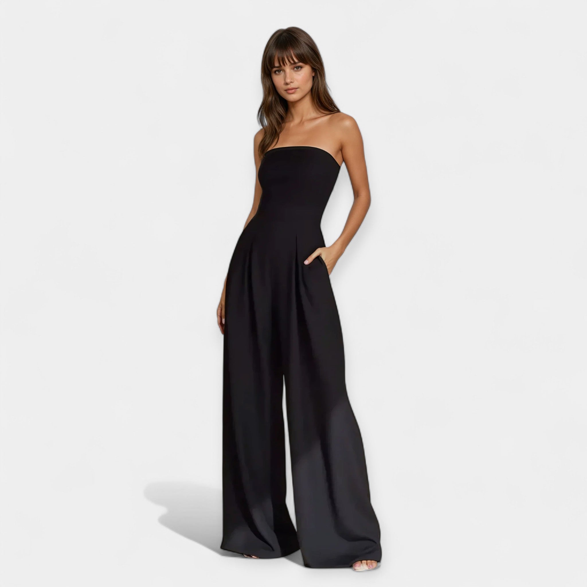 Full-Length Strapless Corset Jumpsuit