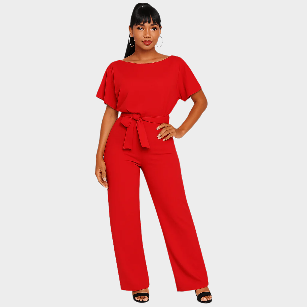 Full-Length Jumpsuit with Belt